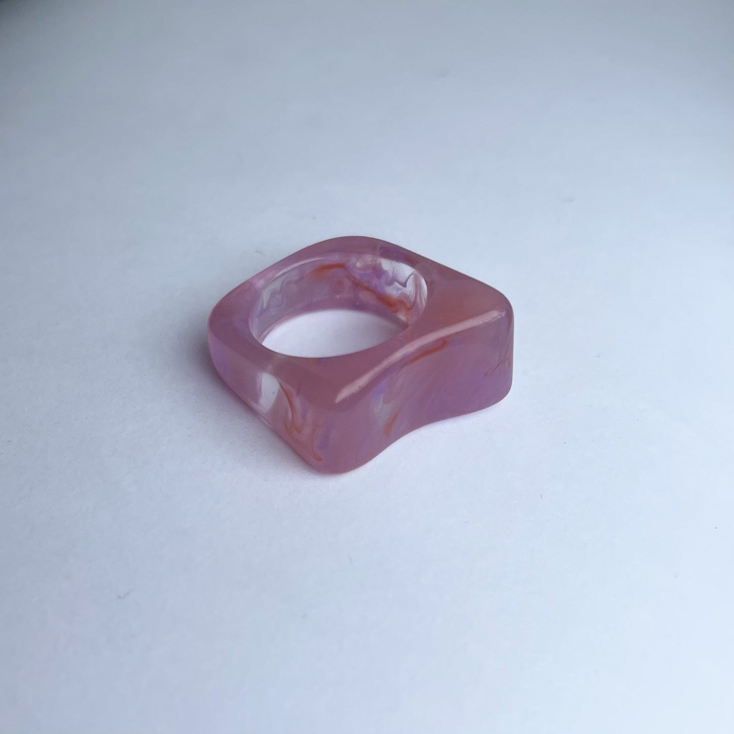 Pink Marble Chunky Ring - Cuteryko