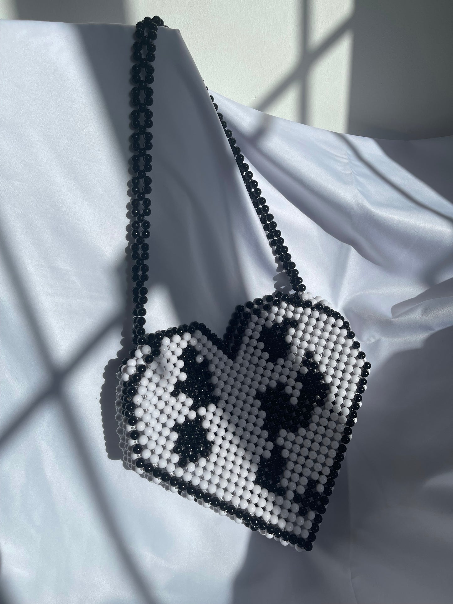 Cow Print Heart Bead Bag - Cuteryko