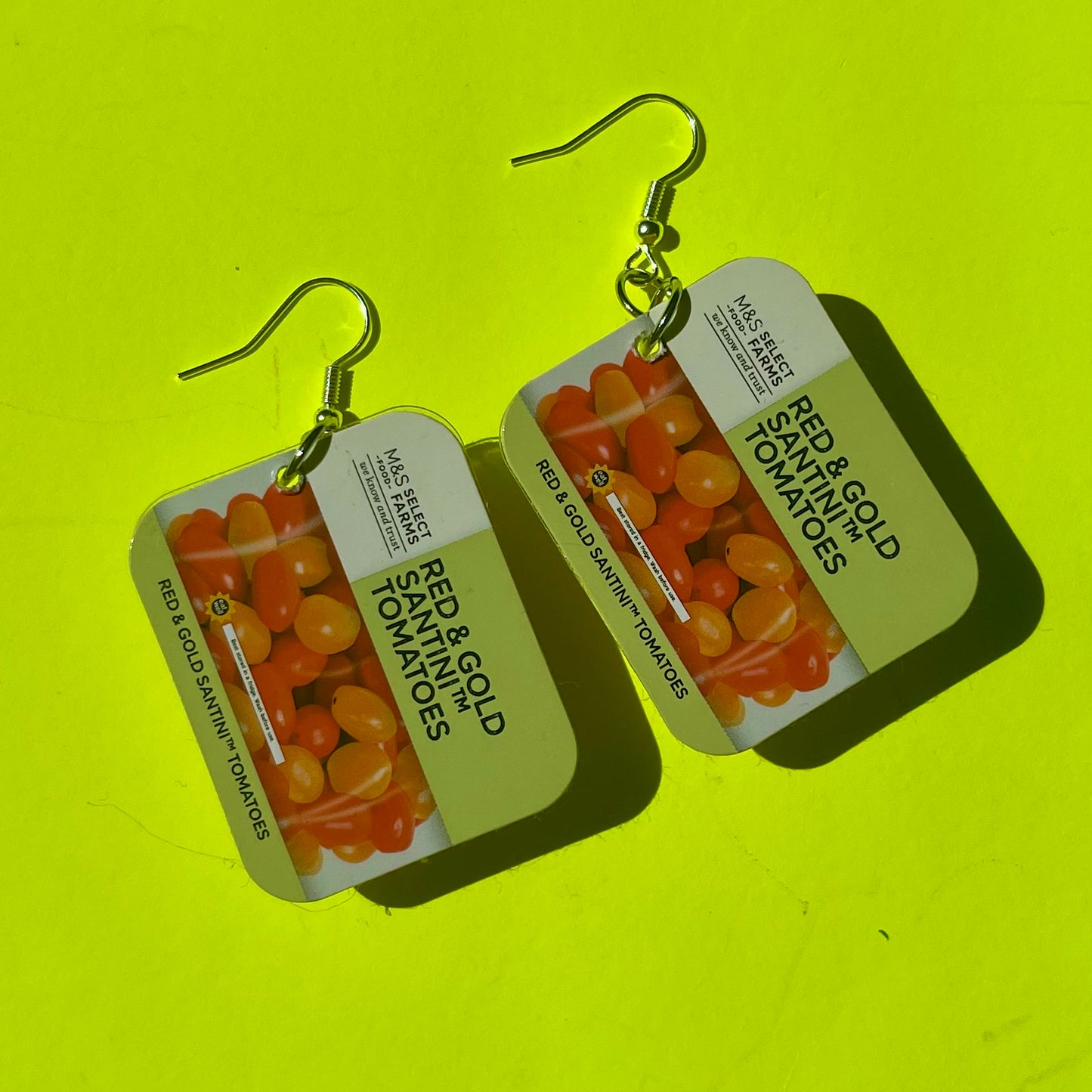 Red and Gold Santini Tomatoes Earrings - Cuteryko