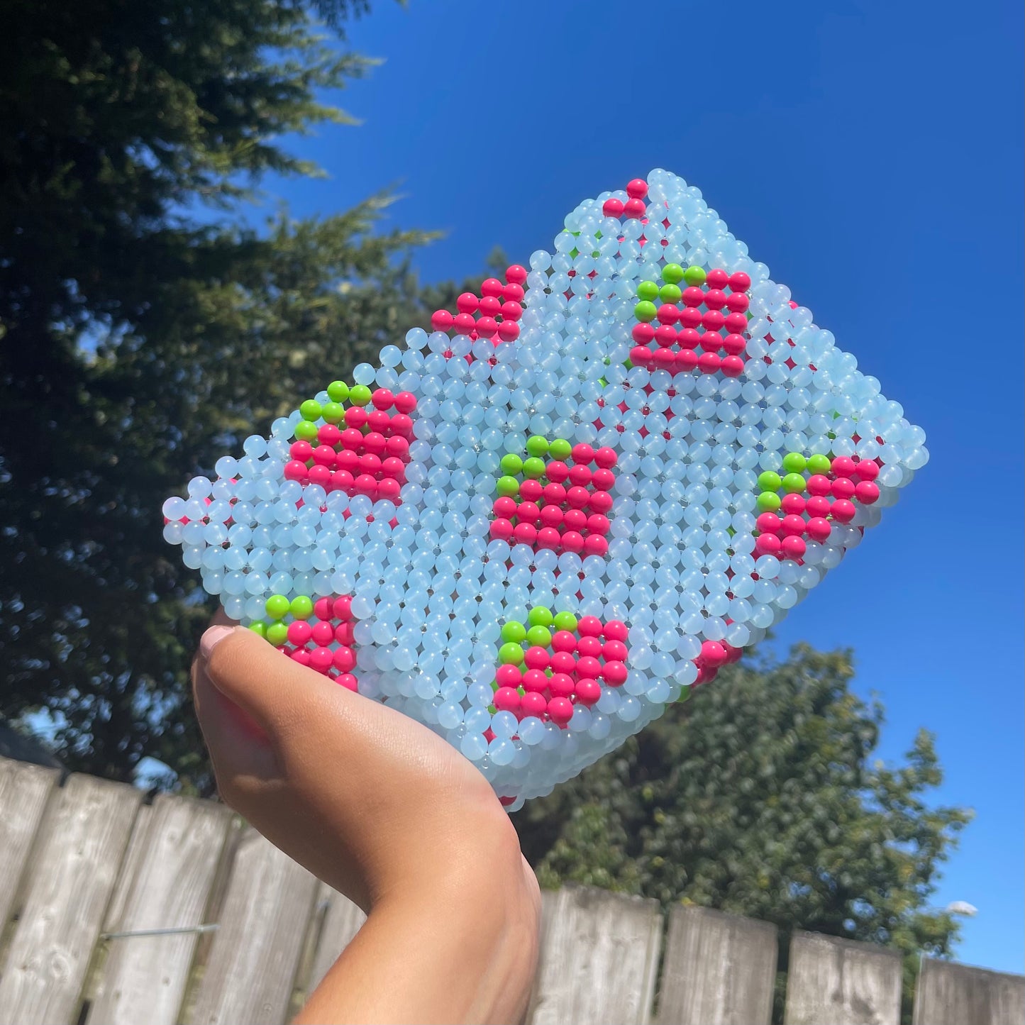 Blue Strawberry Shortcake Bead Bag