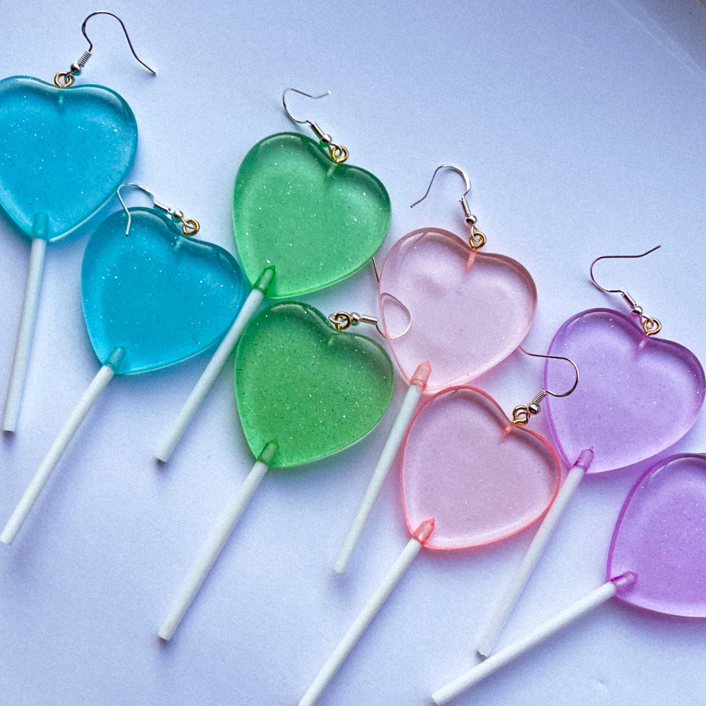 Heart Lollipop Earrings - Cuteryko