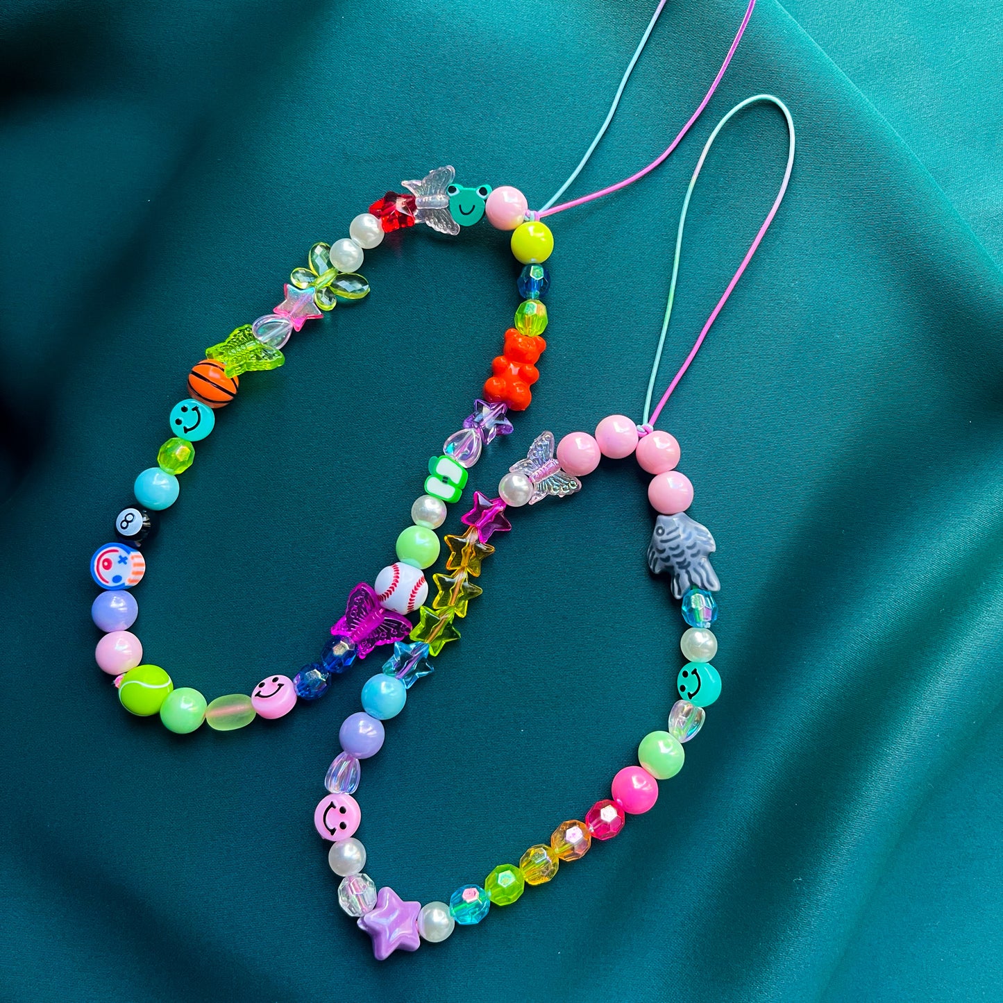 Colourful Beaded Phone Straps - Cuteryko