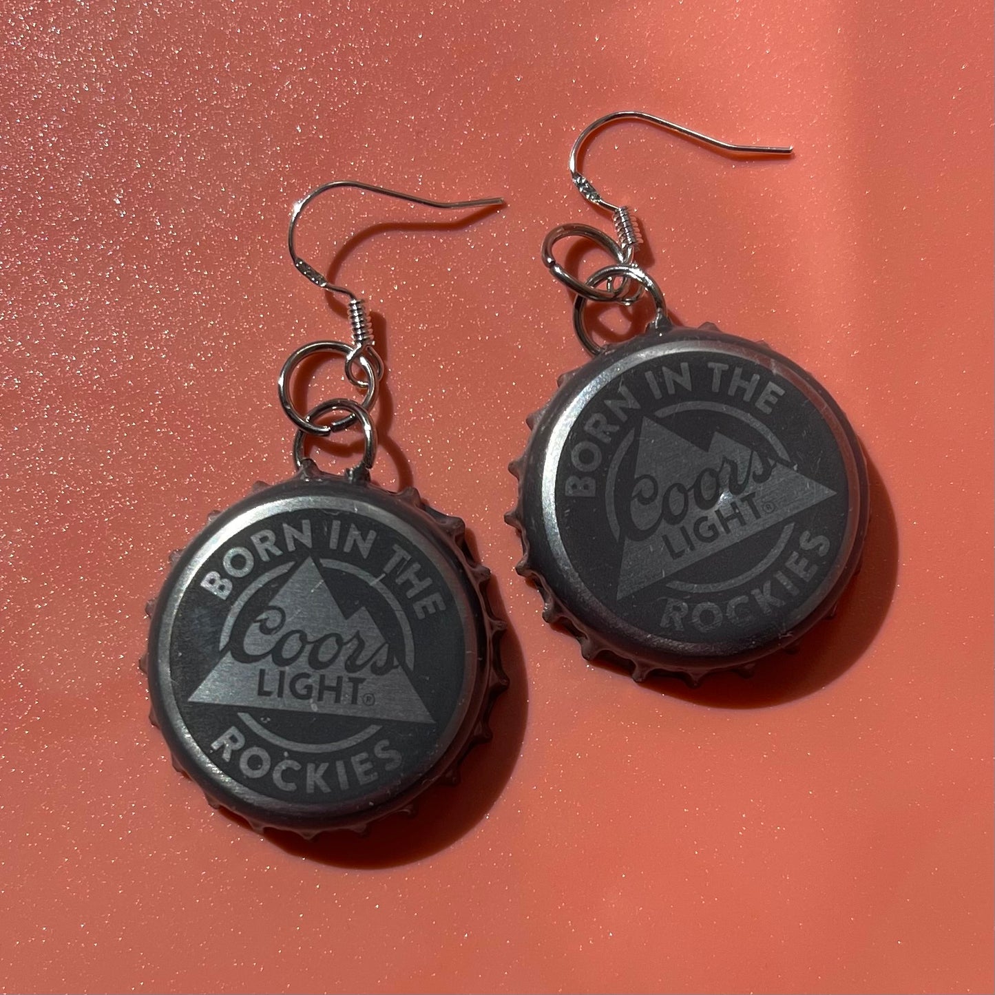 Coors Light Bottle Cap Earrings - Cuteryko