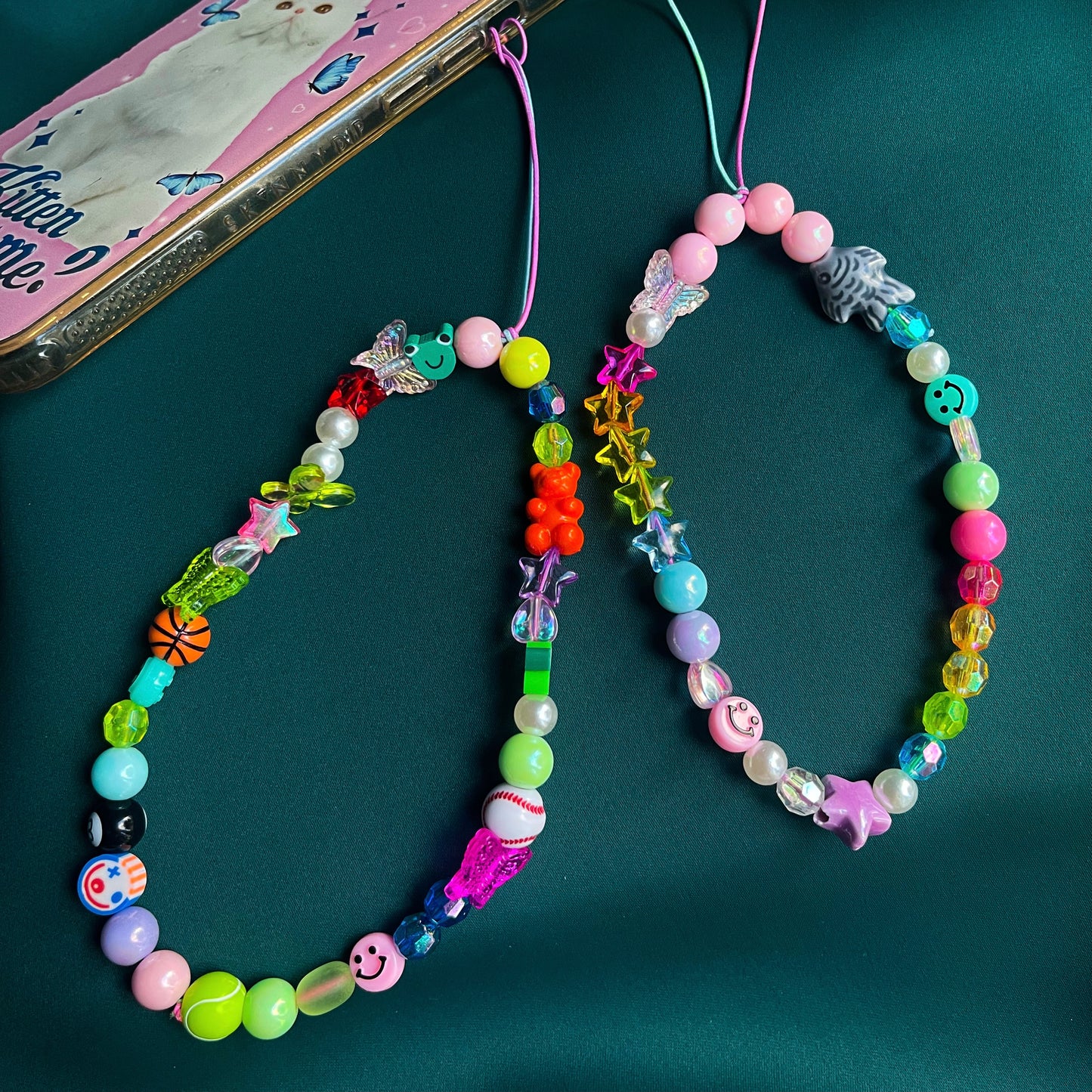 Colourful Beaded Phone Straps - Cuteryko