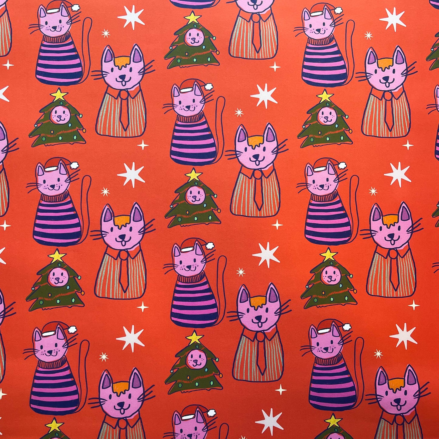 Christmas Cats Wrapping Paper