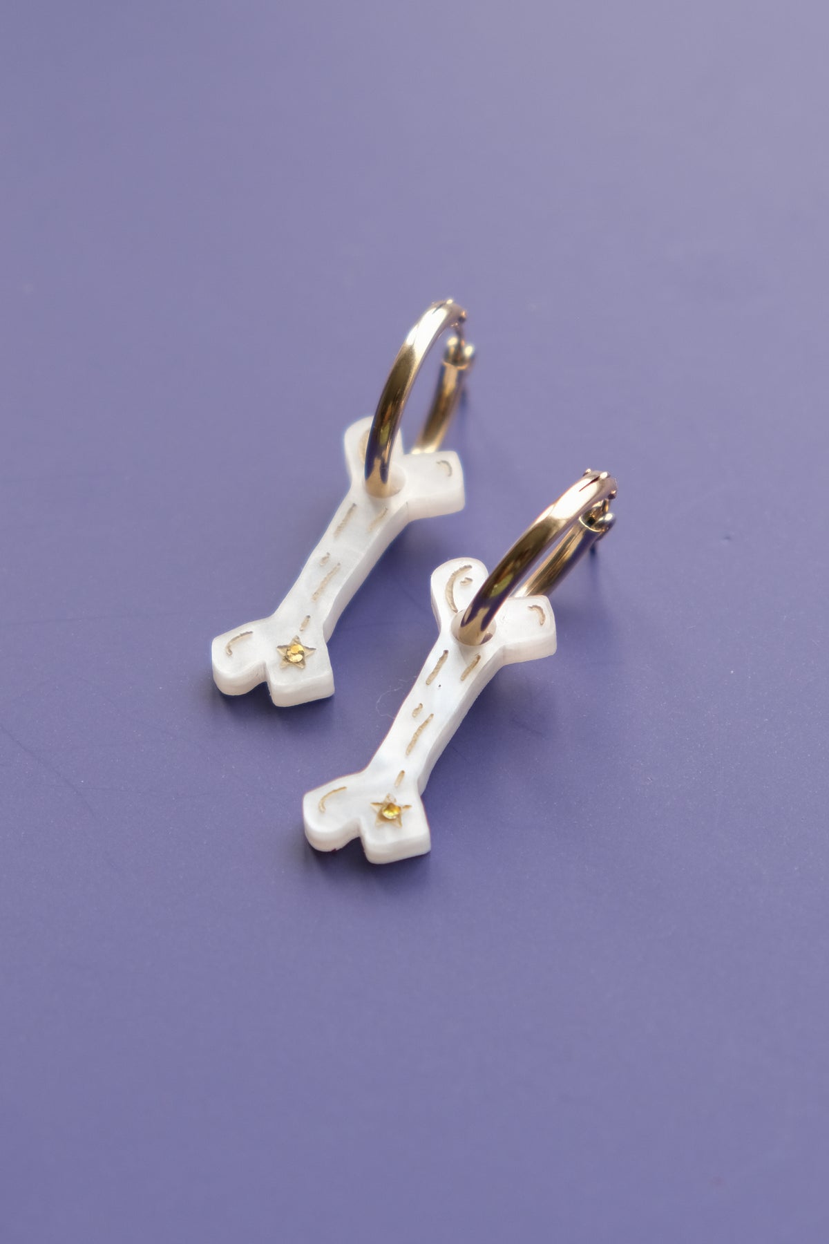 Bone Hoop Earrings