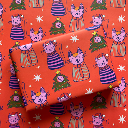 Christmas Cats Wrapping Paper