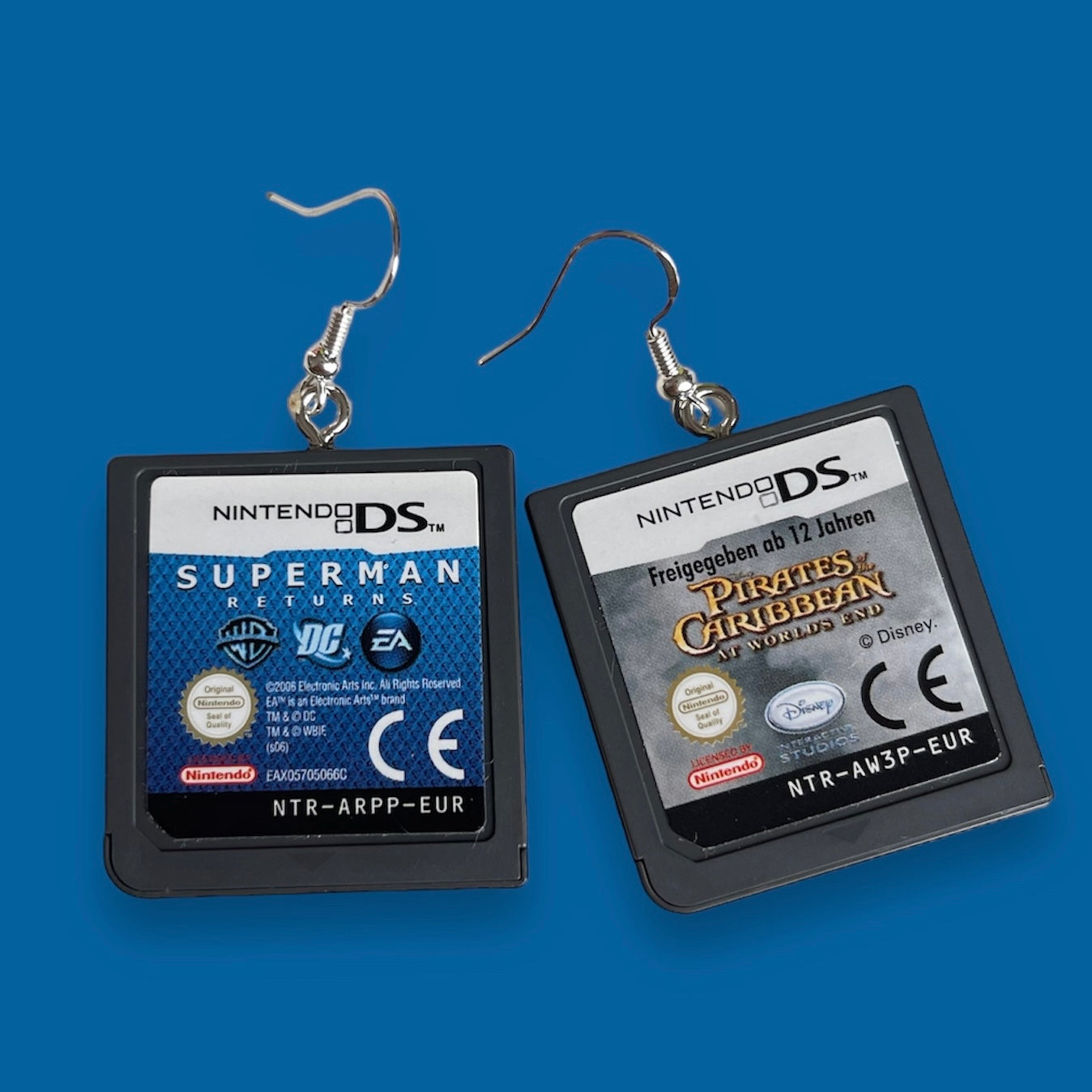 Superman and Pirates Of The Caribbean DS Earrings