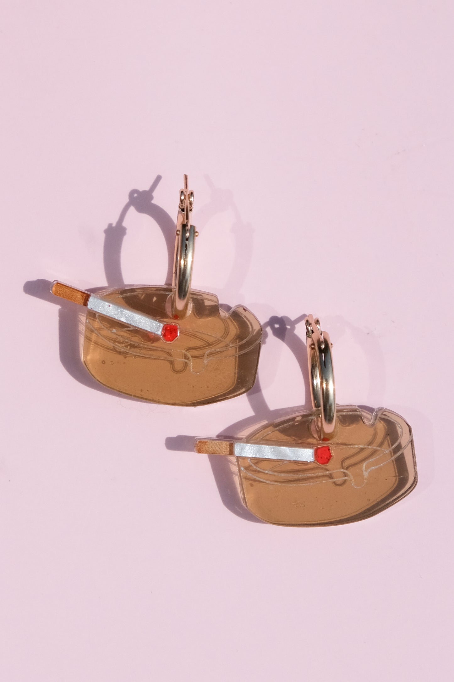 Ash Tray Hoop Earrings