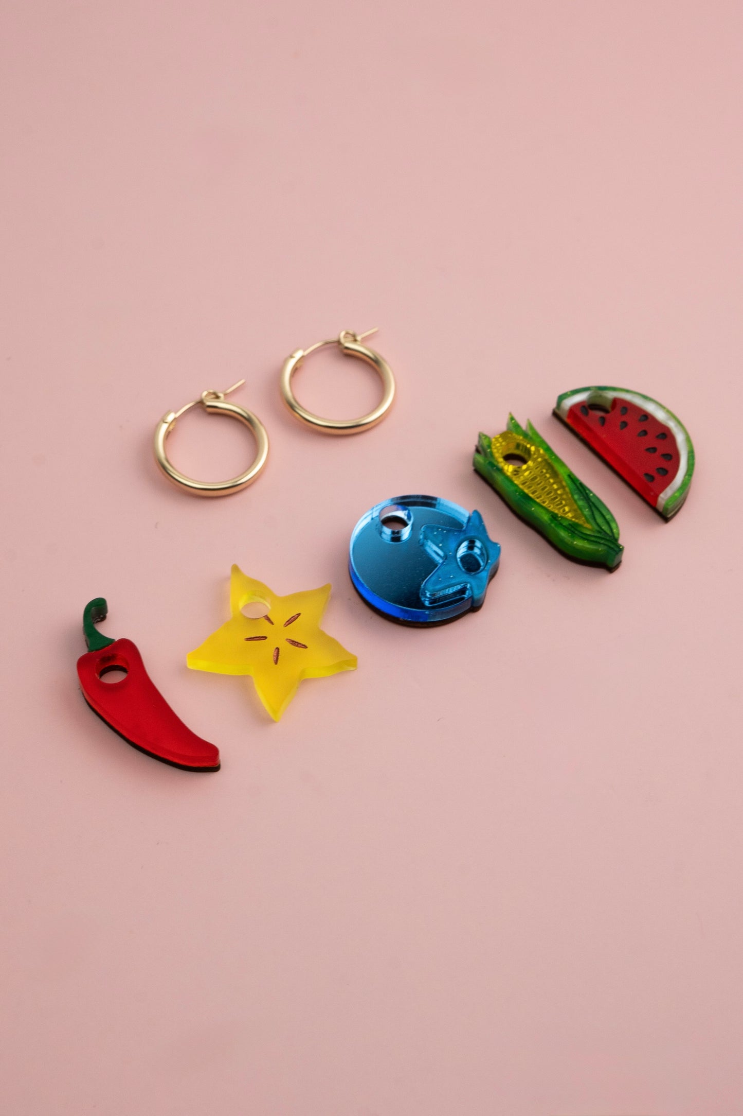 Summer Hoop Earrings - Set of 5