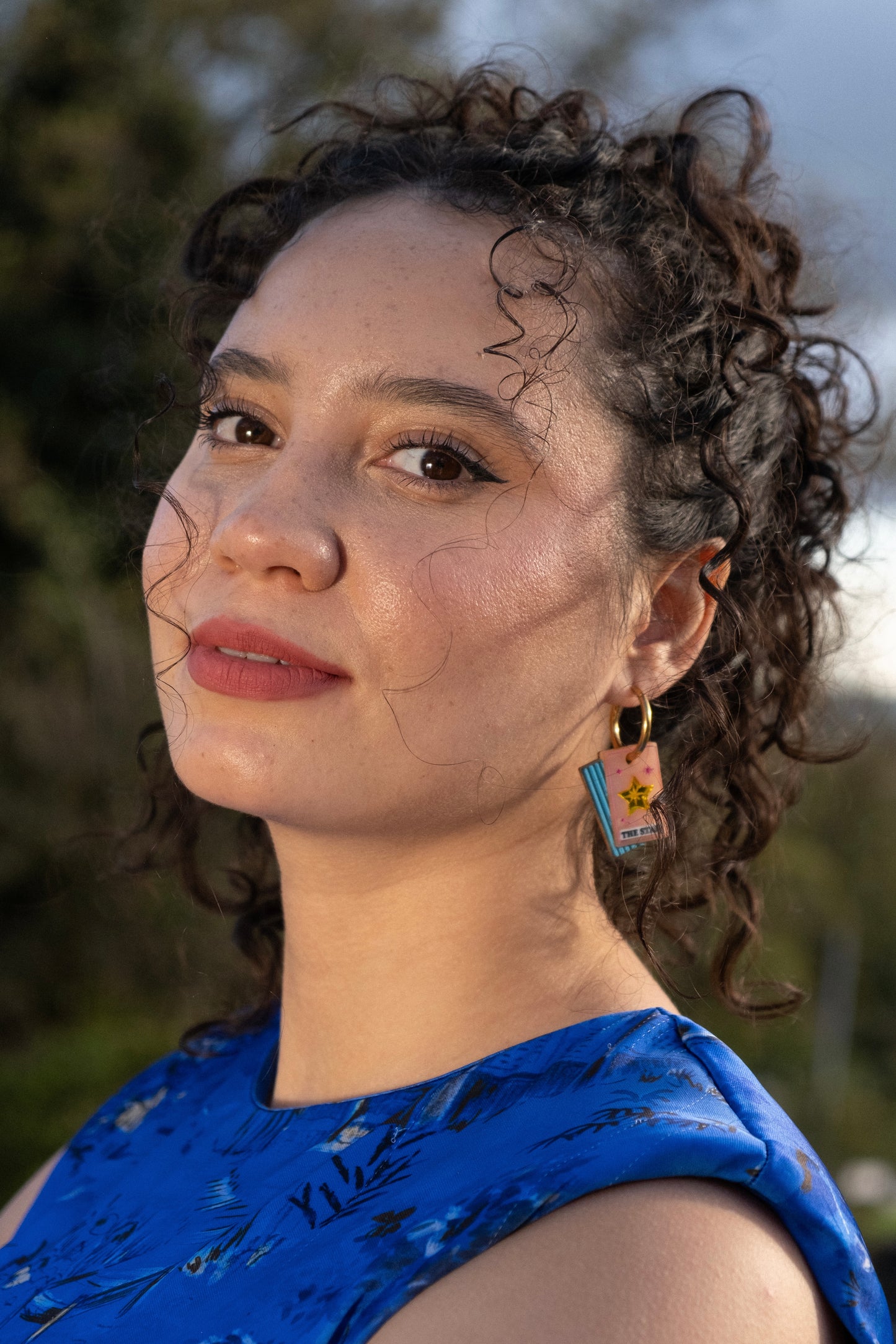 Tarot Card Hoop Earrings