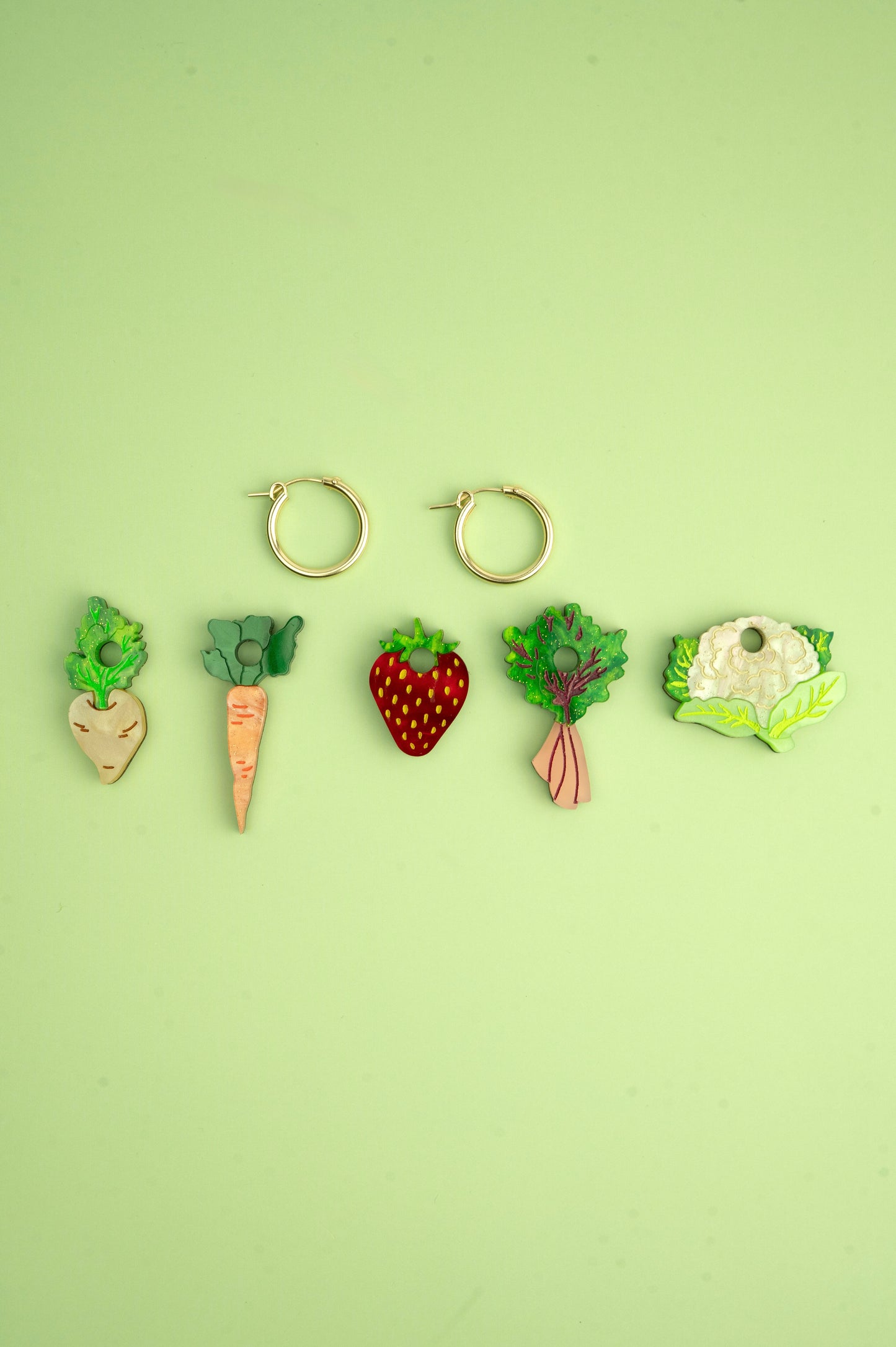 Spring Hoop Earrings - Set of 5