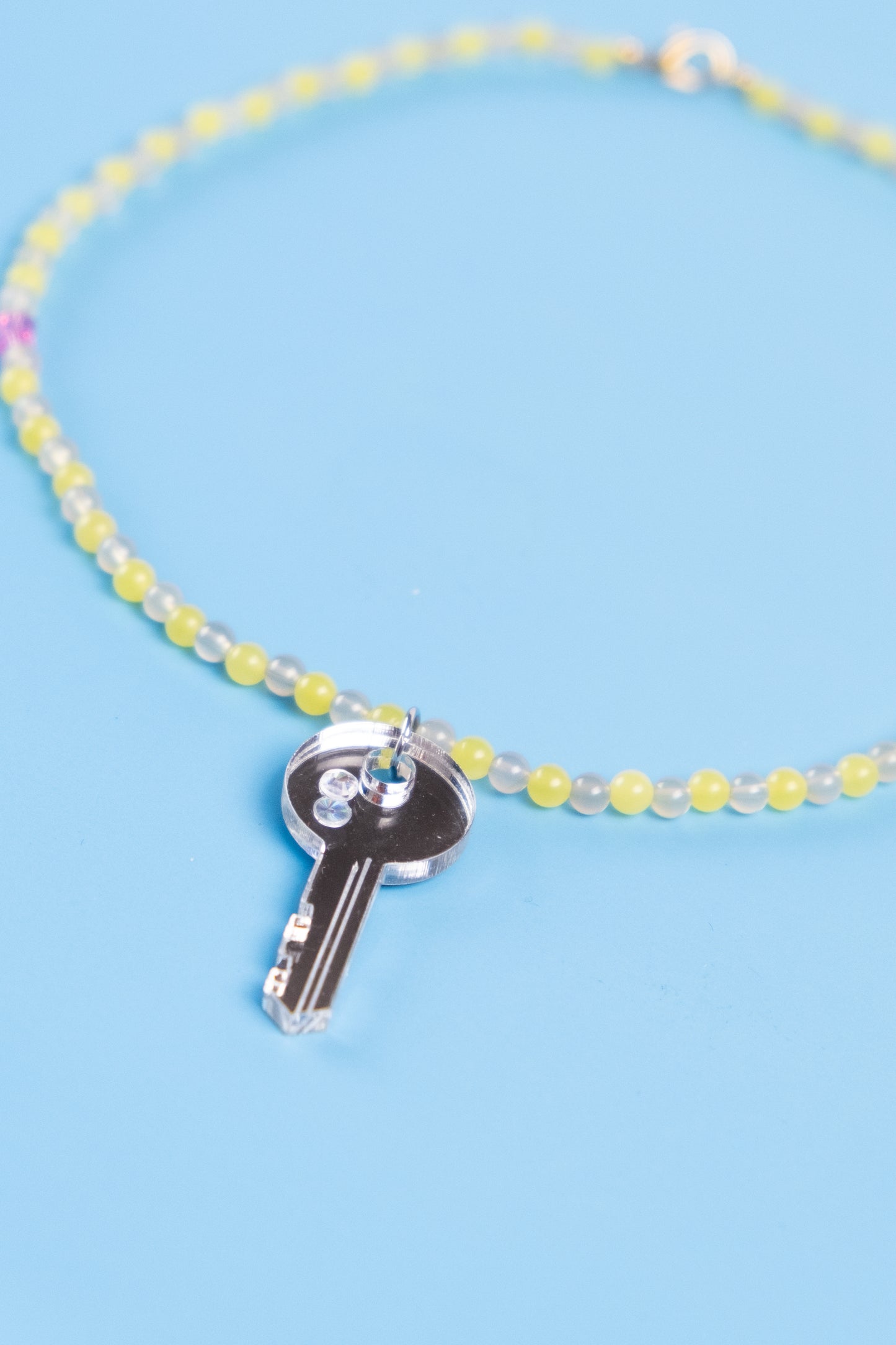 Lemon Jasper Key Necklace