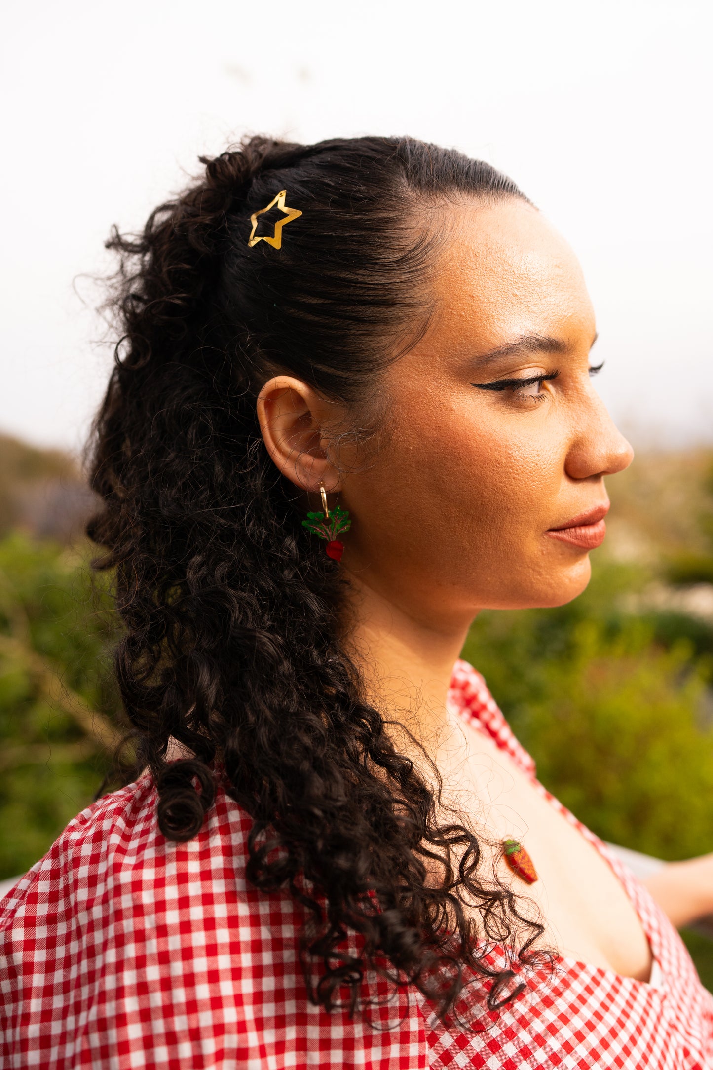 Beetroot Hoop Earrings