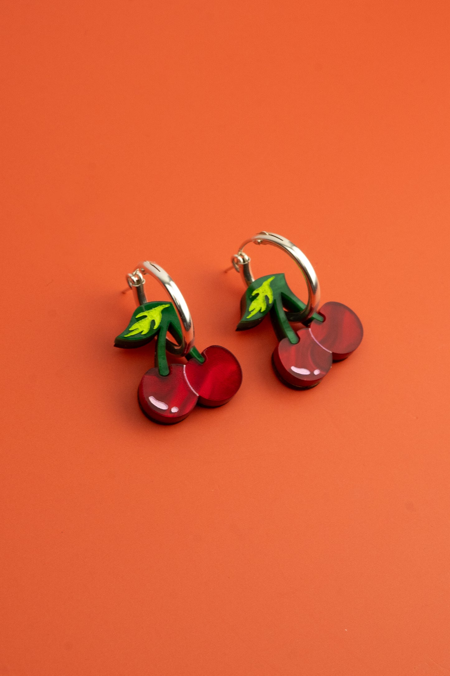 Cherry Hoop Earrings