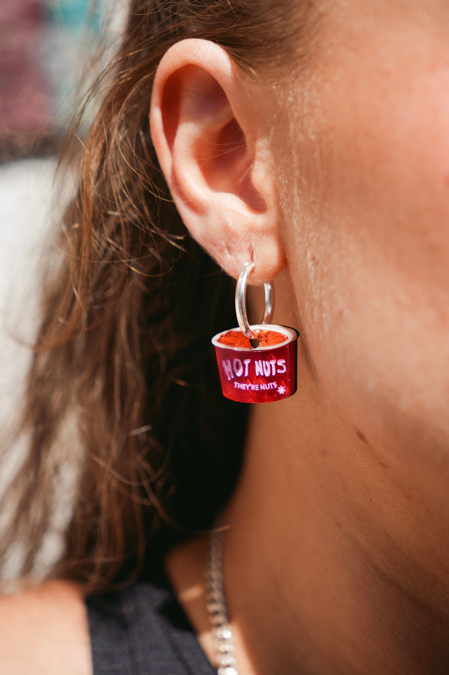 Hot Nuts Hoop Earrings