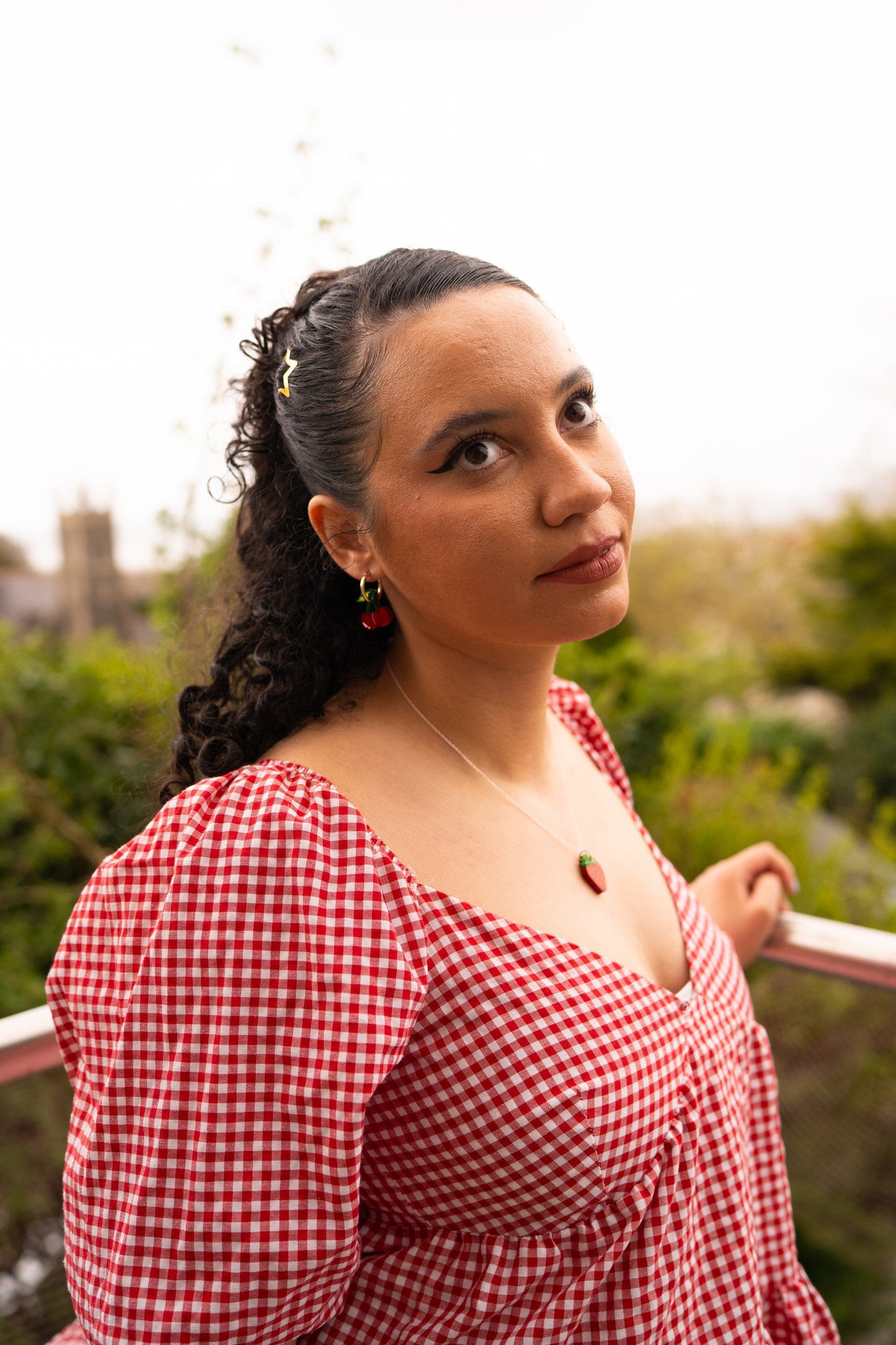 Cherry Hoop Earrings