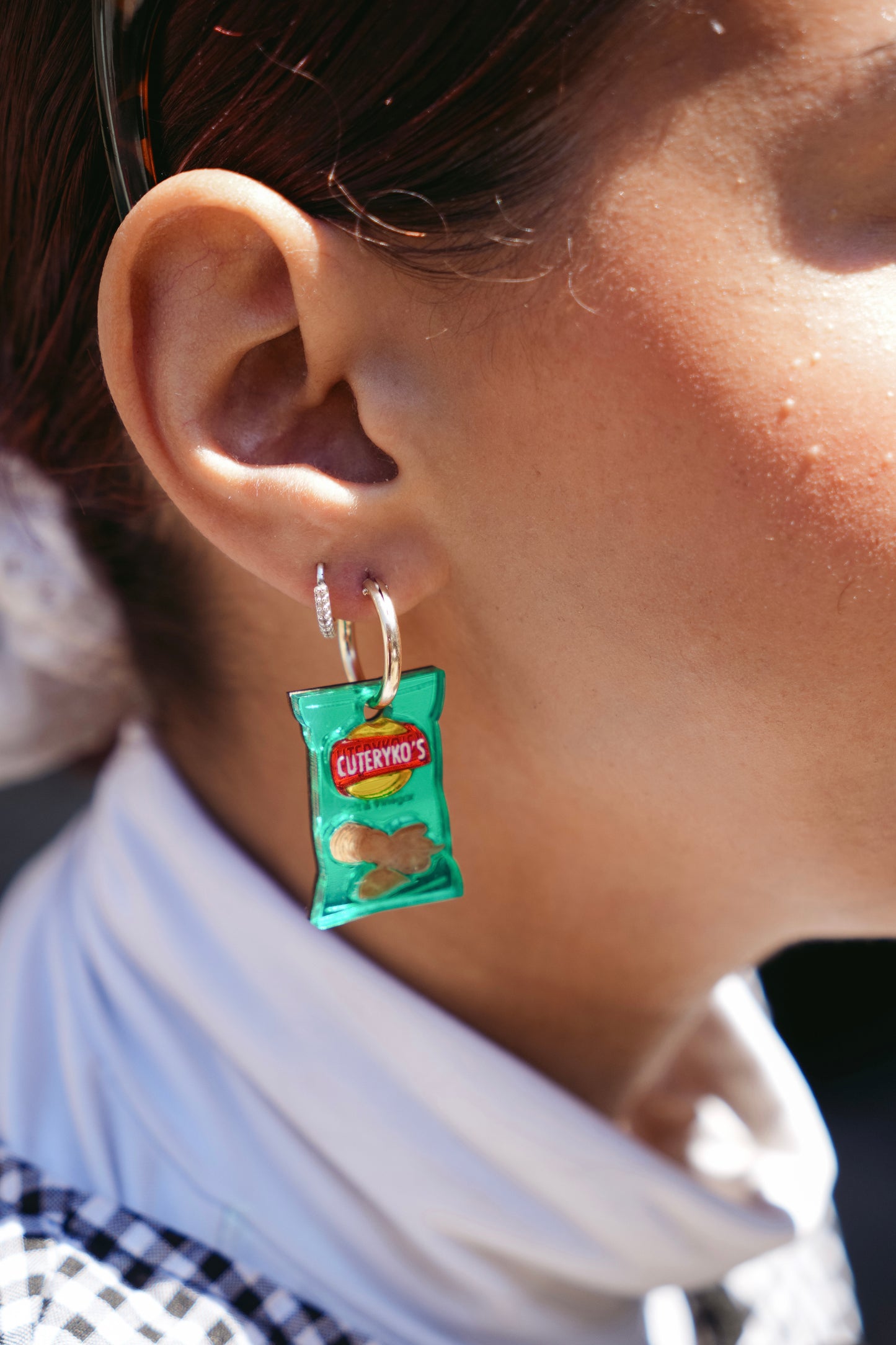 Salt and Vinegar Crisps Hoop Earrings