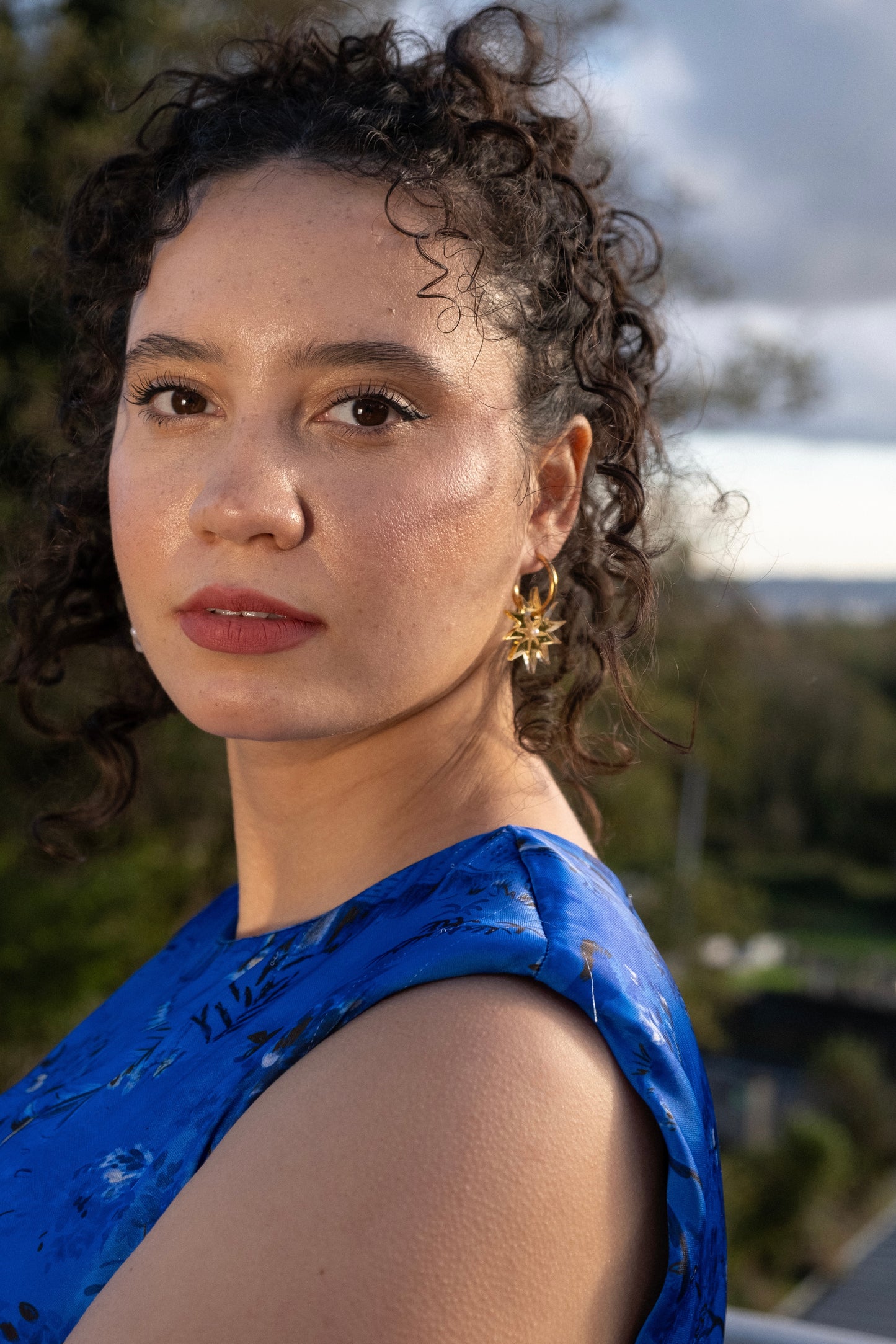 Guiding Star & Moon Hoop Earrings