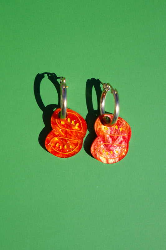 Tomato Hoop Earrings