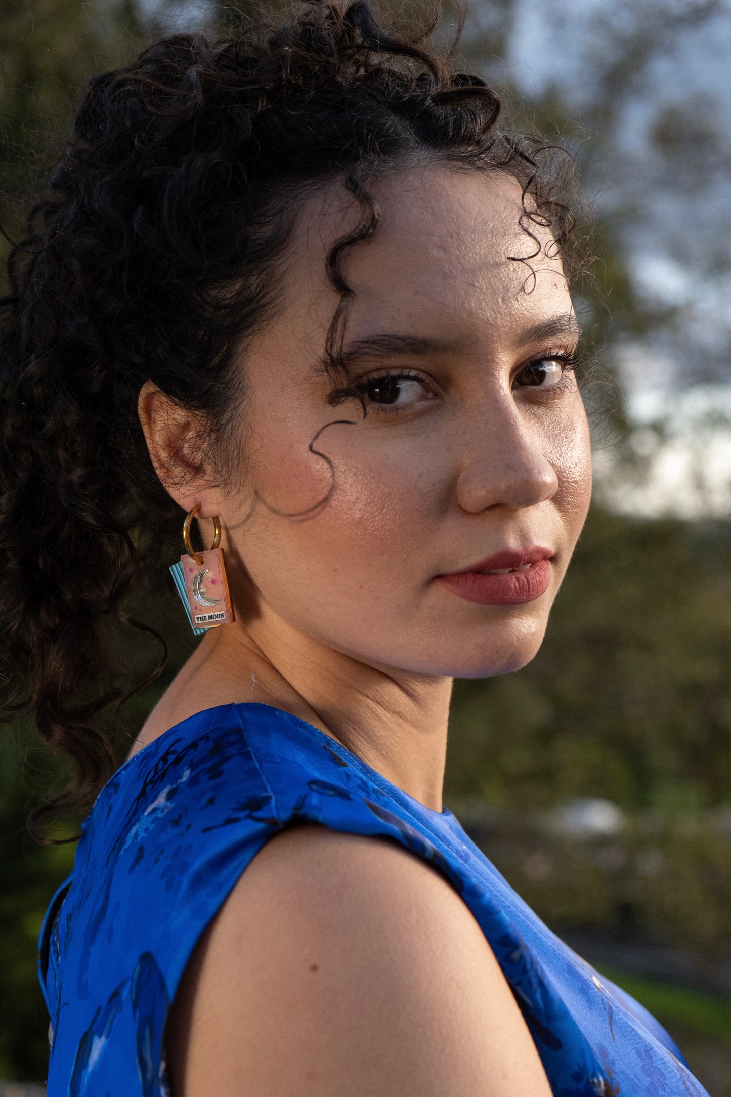 Tarot Card Hoop Earrings