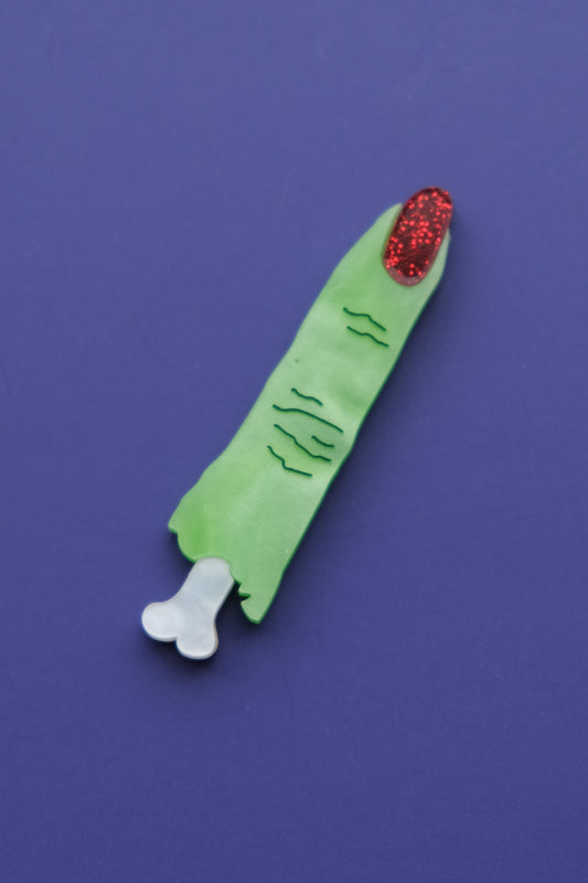 Green Finger Hair Clip