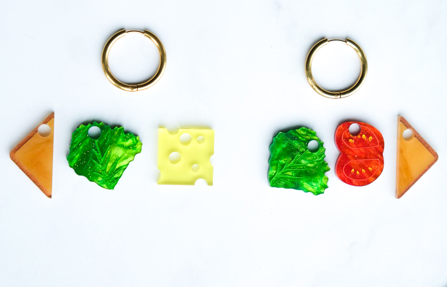 Sandwich Hoop Earrings
