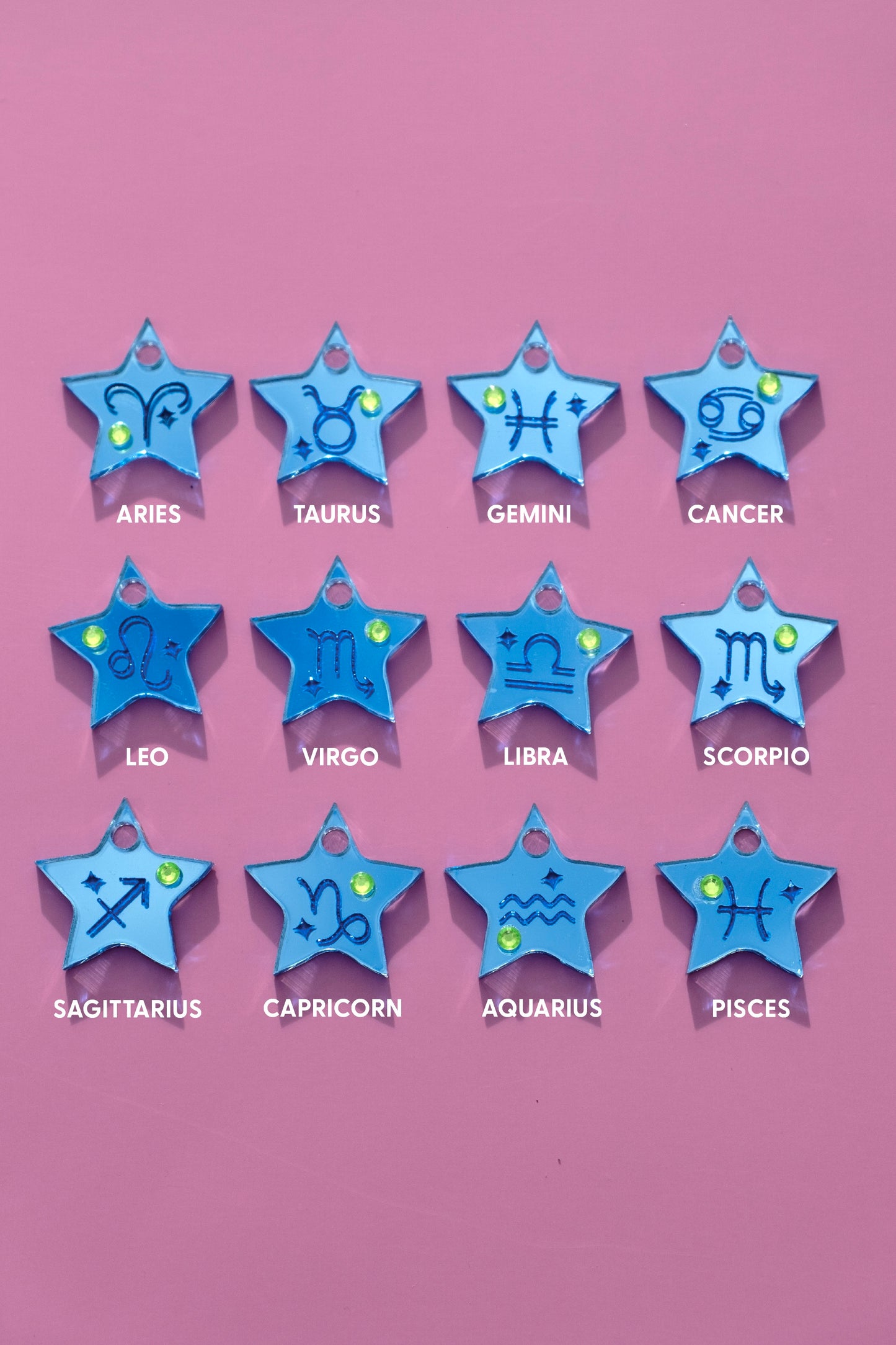 Star Sign Hoop Earrings