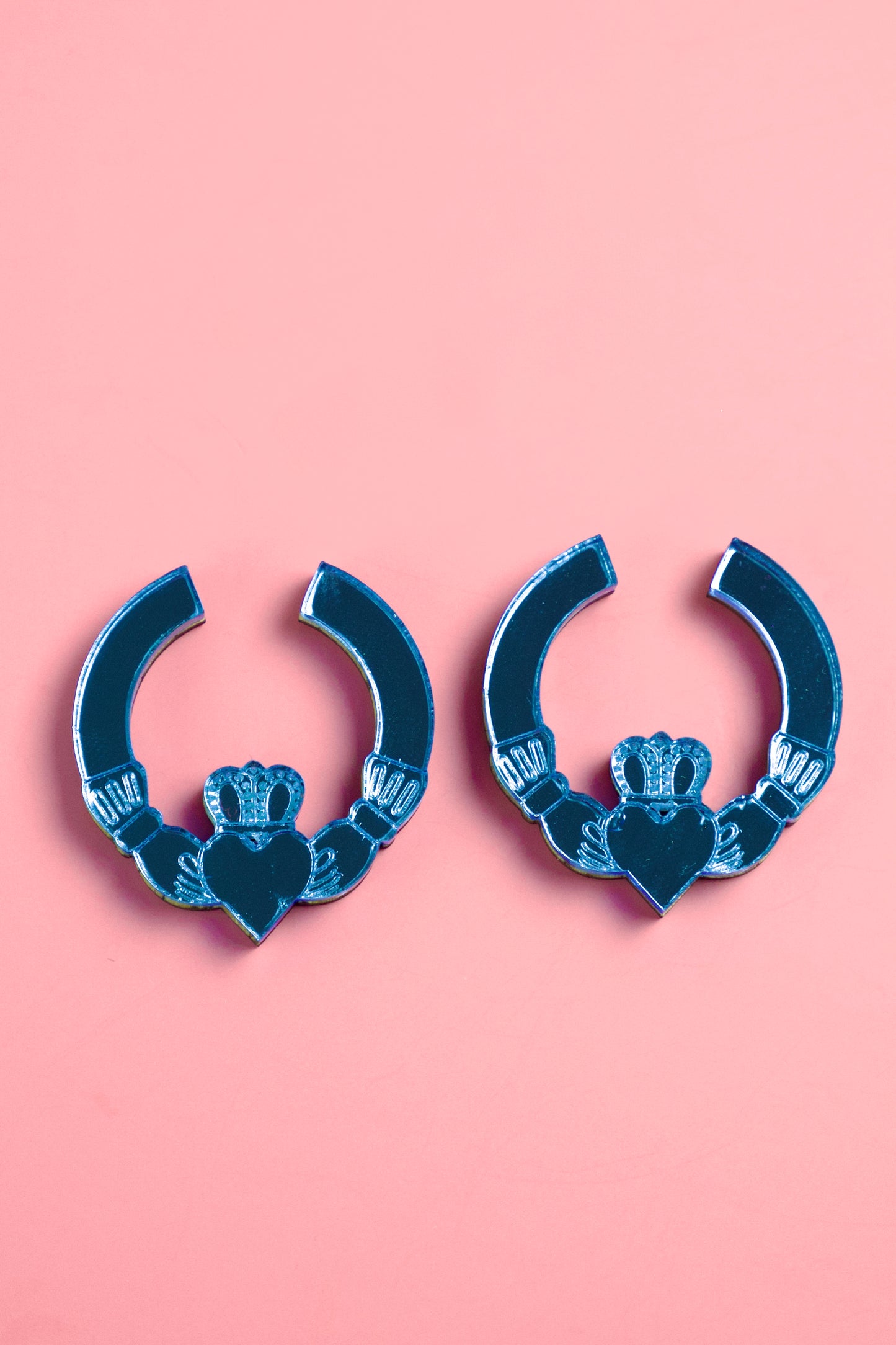 Colourful Mini Claddagh Ring Earrings