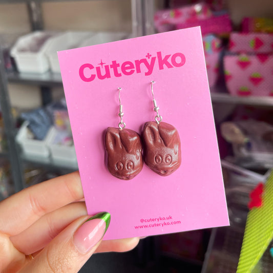 Chocolate Bunny Earrings