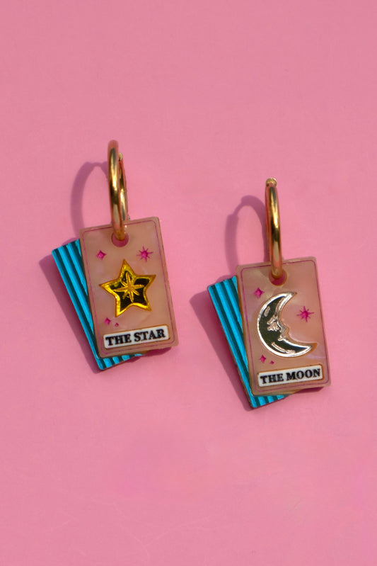 Tarot Card Hoop Earrings