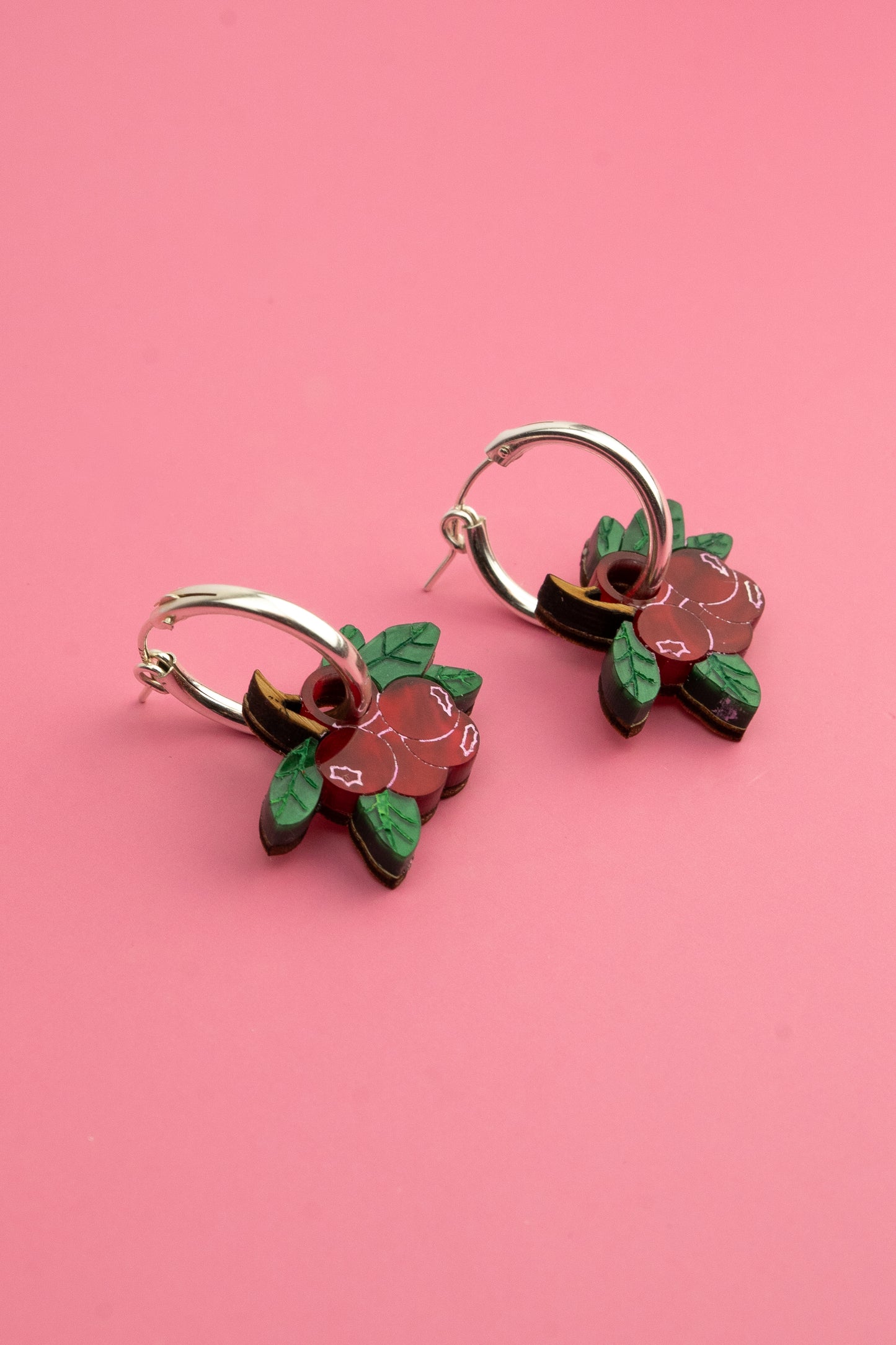 Cranberries Hoop Earrings