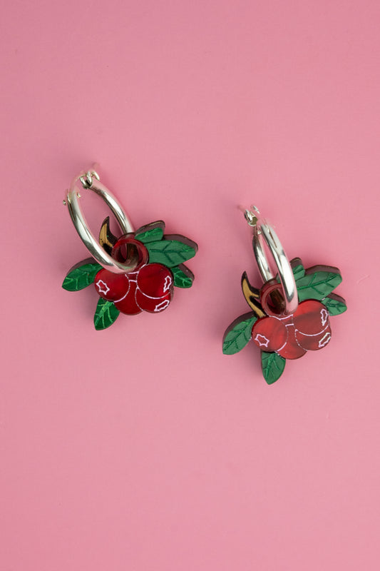Cranberries Hoop Earrings