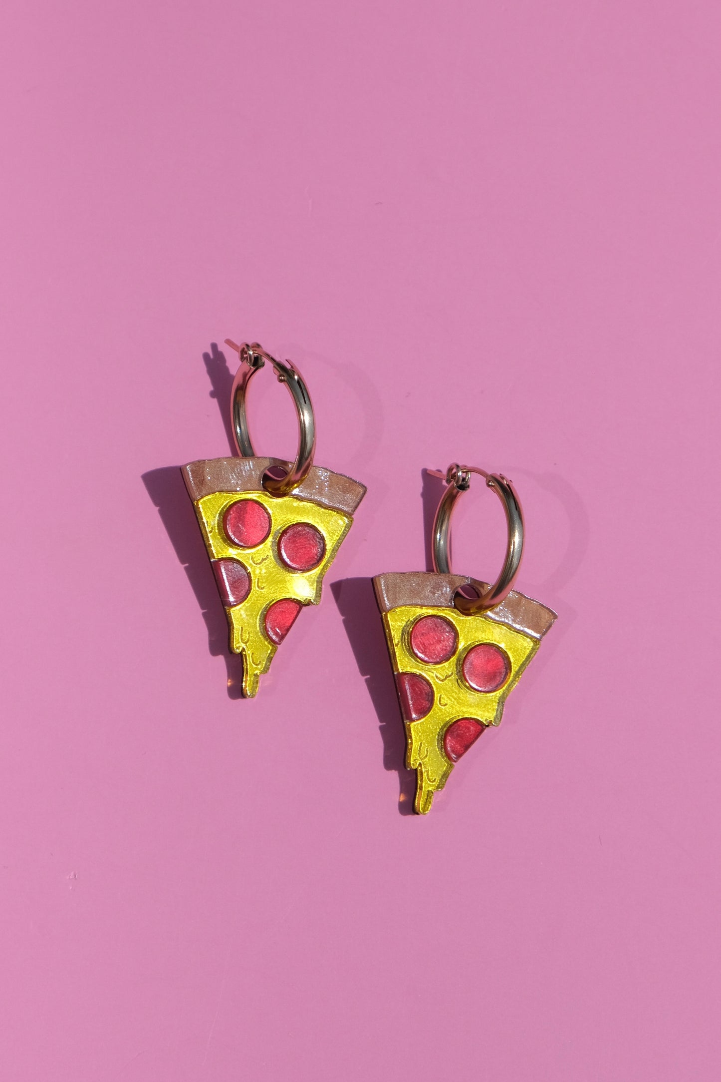 Pizza Slice Hoop Earrings