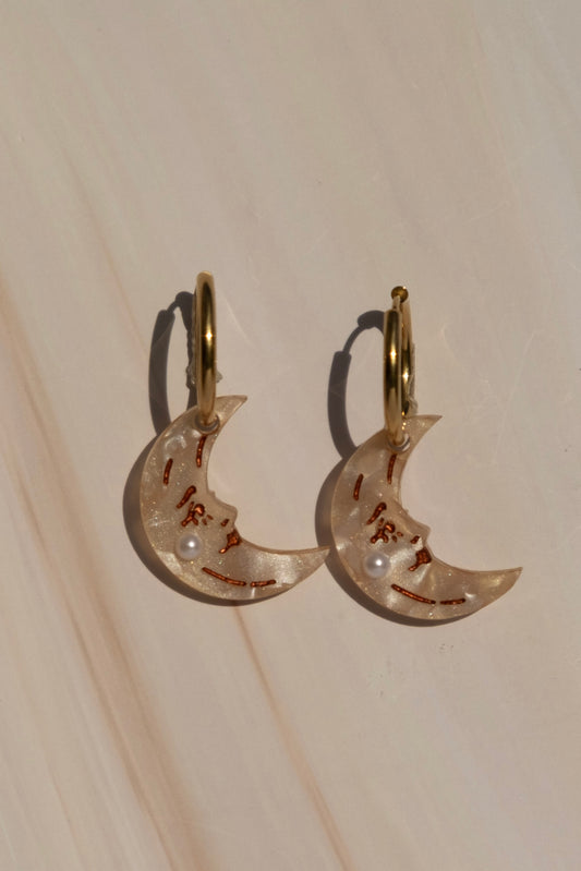 Tranquil Moon Hoop Earrings