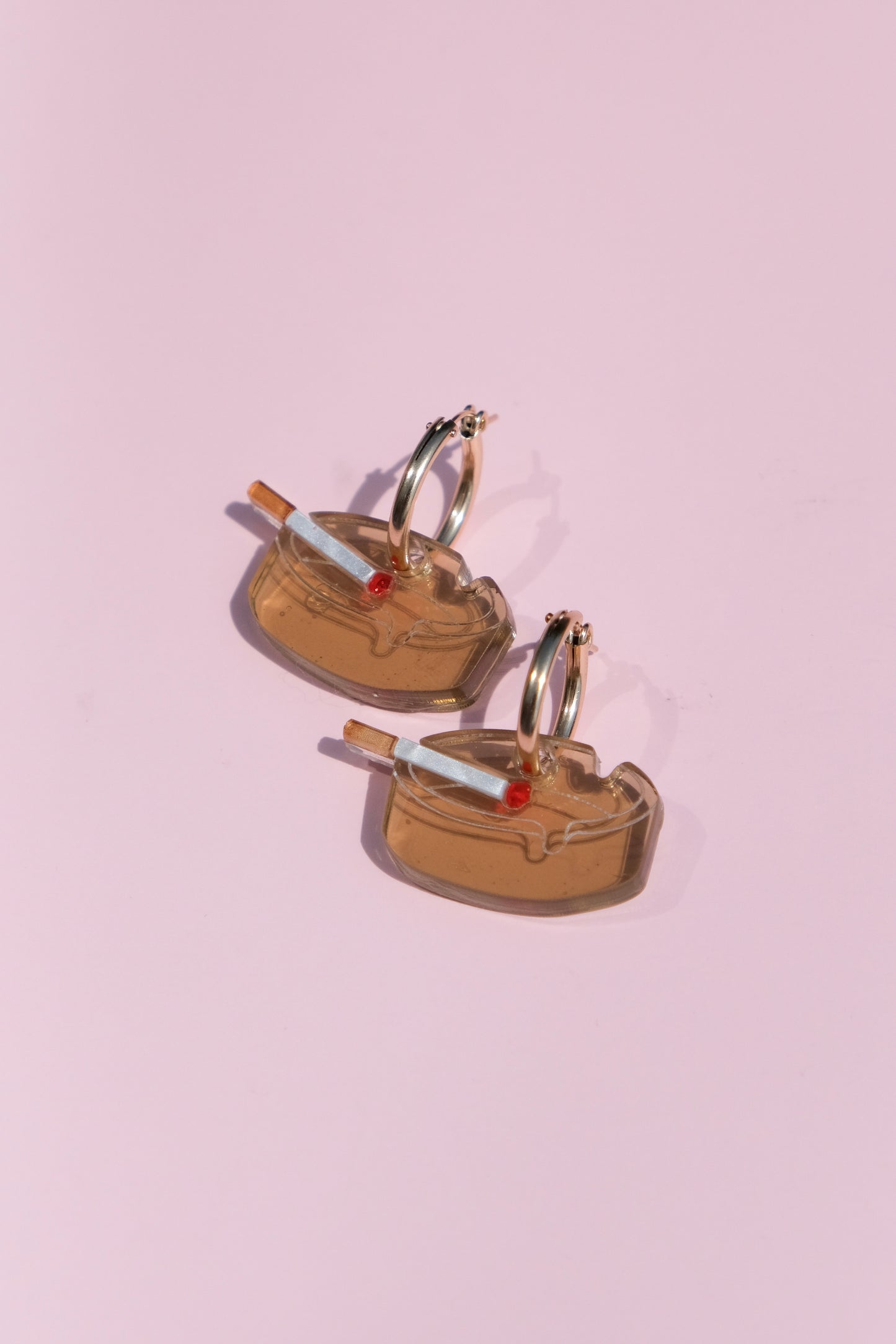 Ash Tray Hoop Earrings