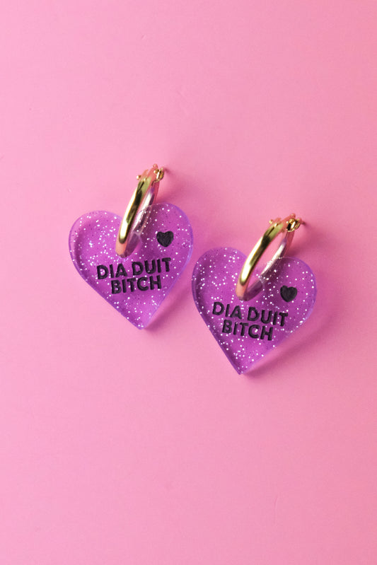 Dia Duit Hoop Earrings