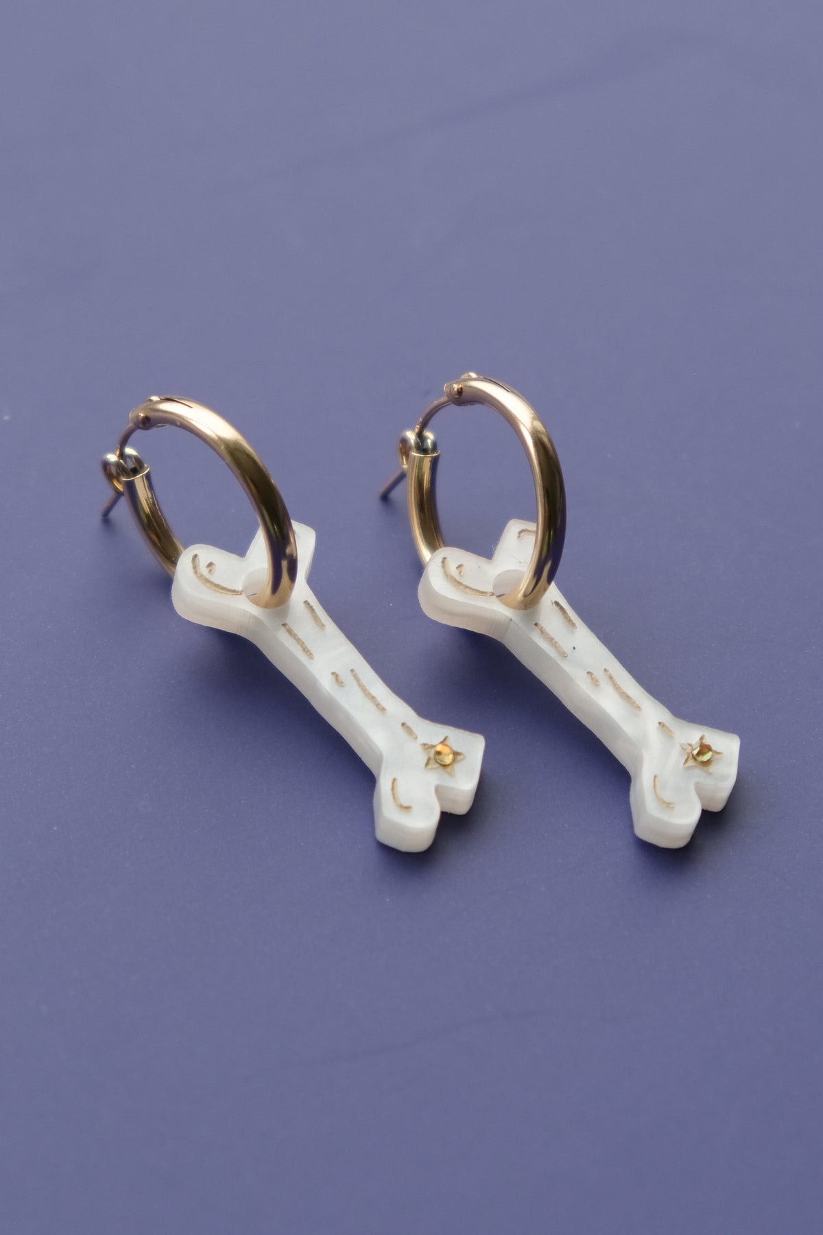 Bone Hoop Earrings