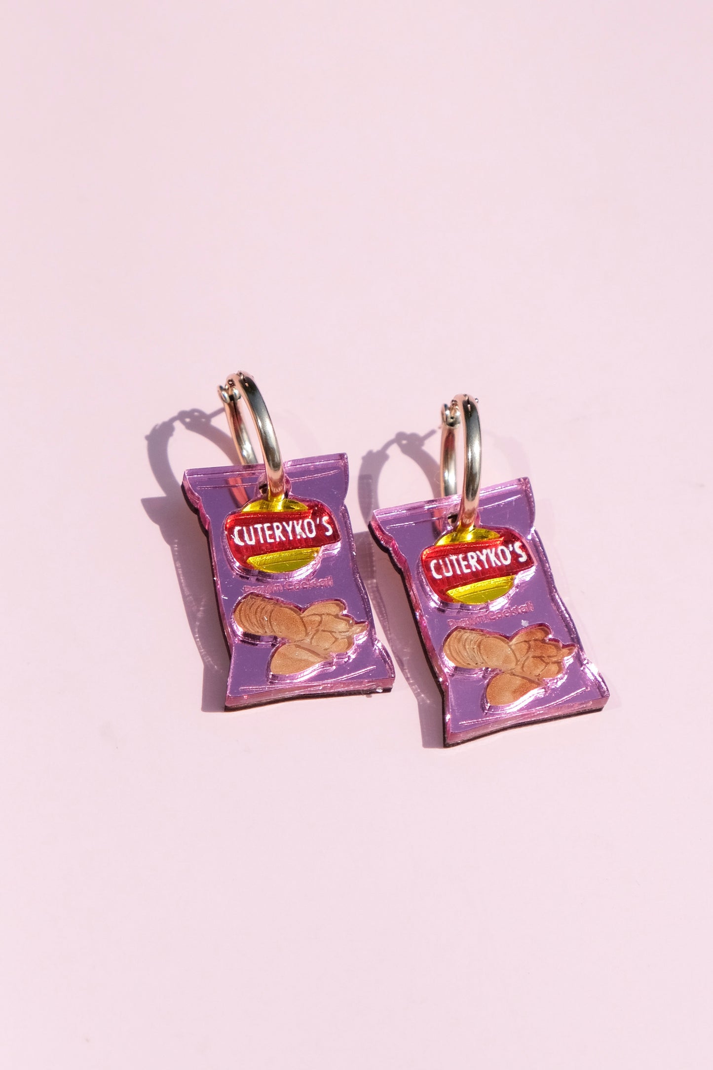 Prawn Cocktail Crisps Hoop Earrings
