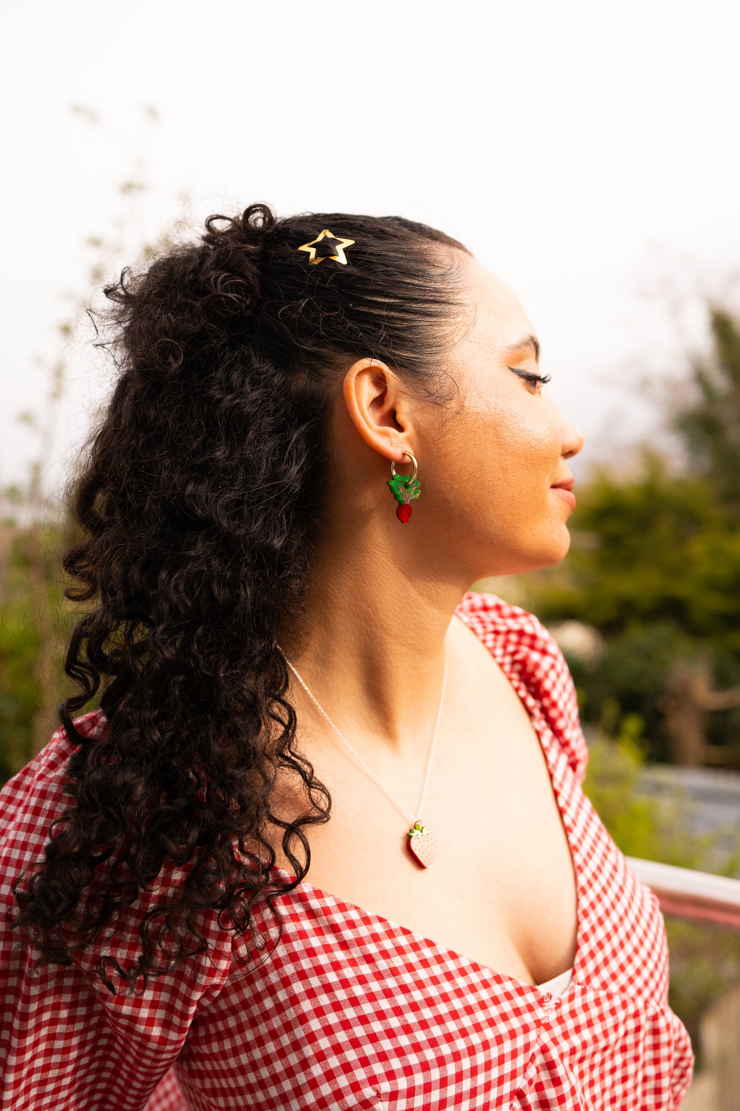 Beetroot Hoop Earrings