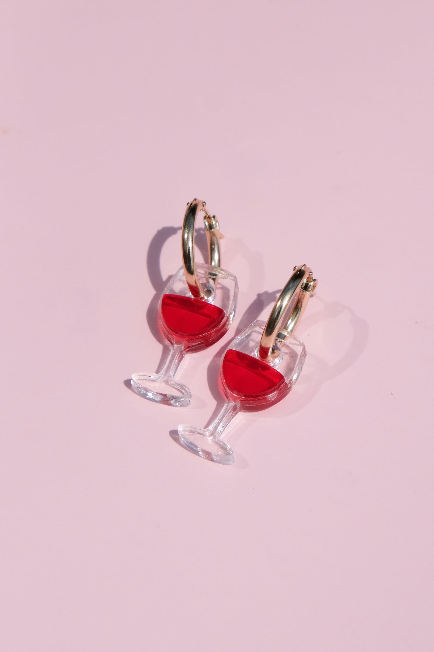 Red Wine Hoop Earrings