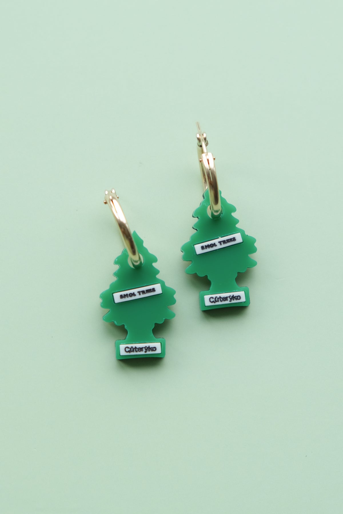 Tree Air Freshener Hoop Earrings