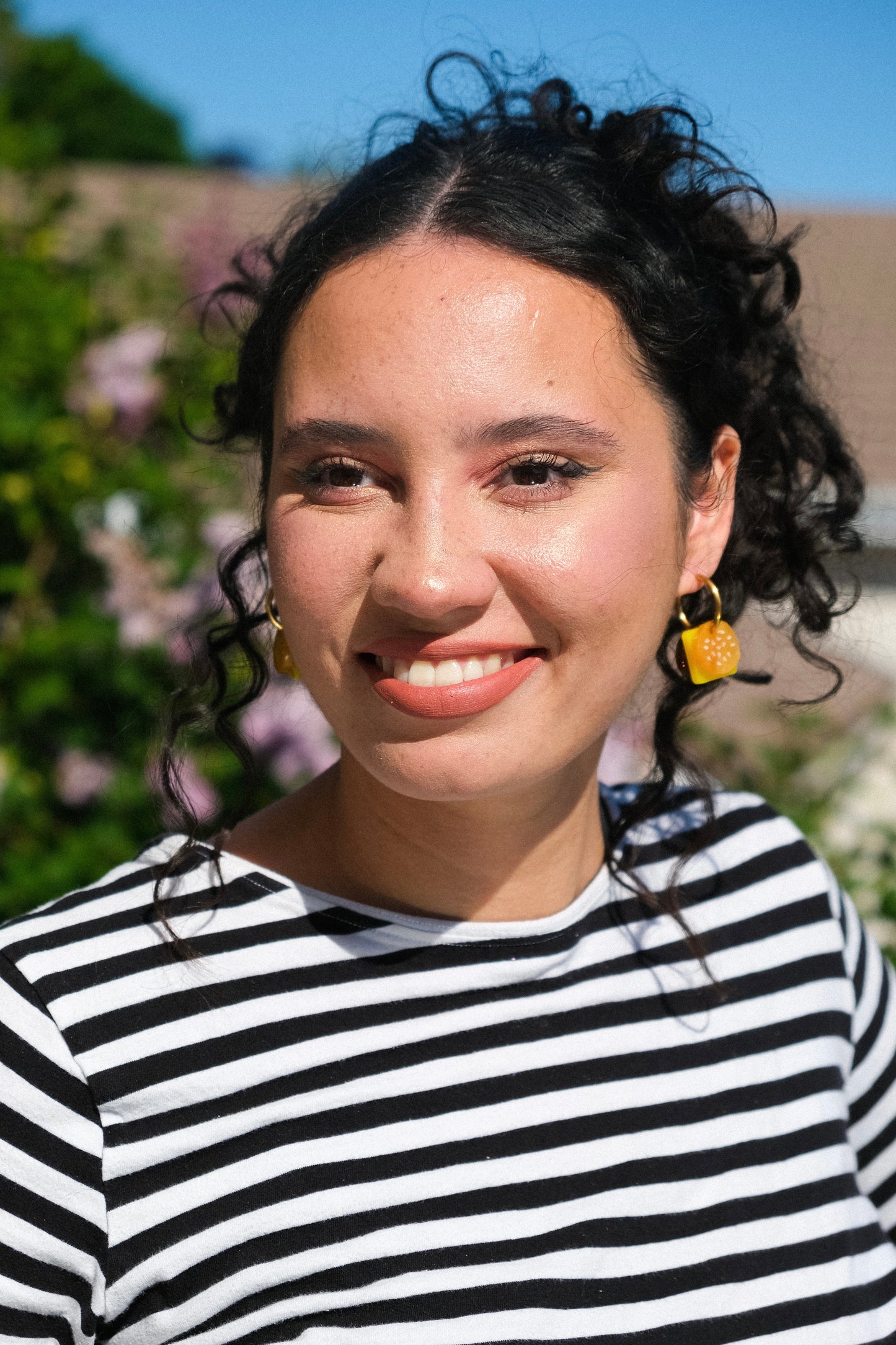 Cheese Burger Hoop Earrings