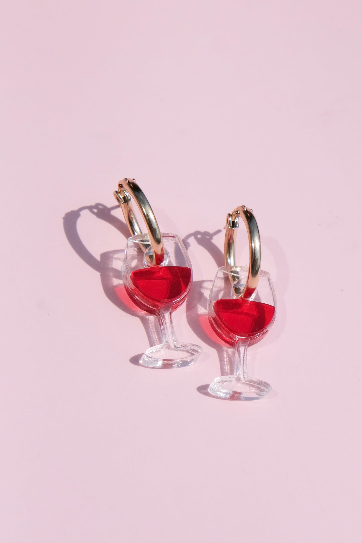 Red Wine Hoop Earrings