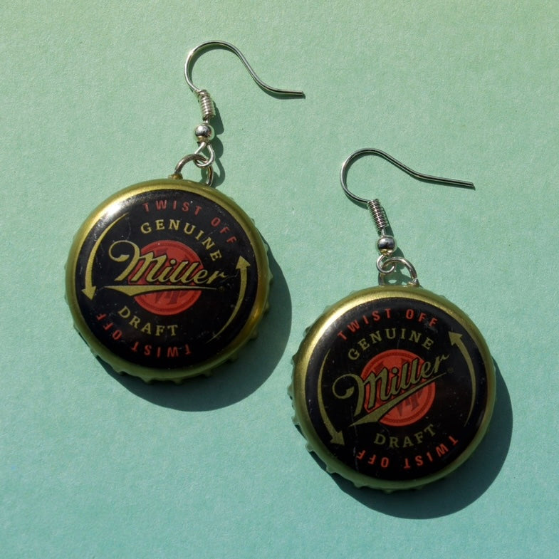 Miller Bottle Cap Earrings - Cuteryko