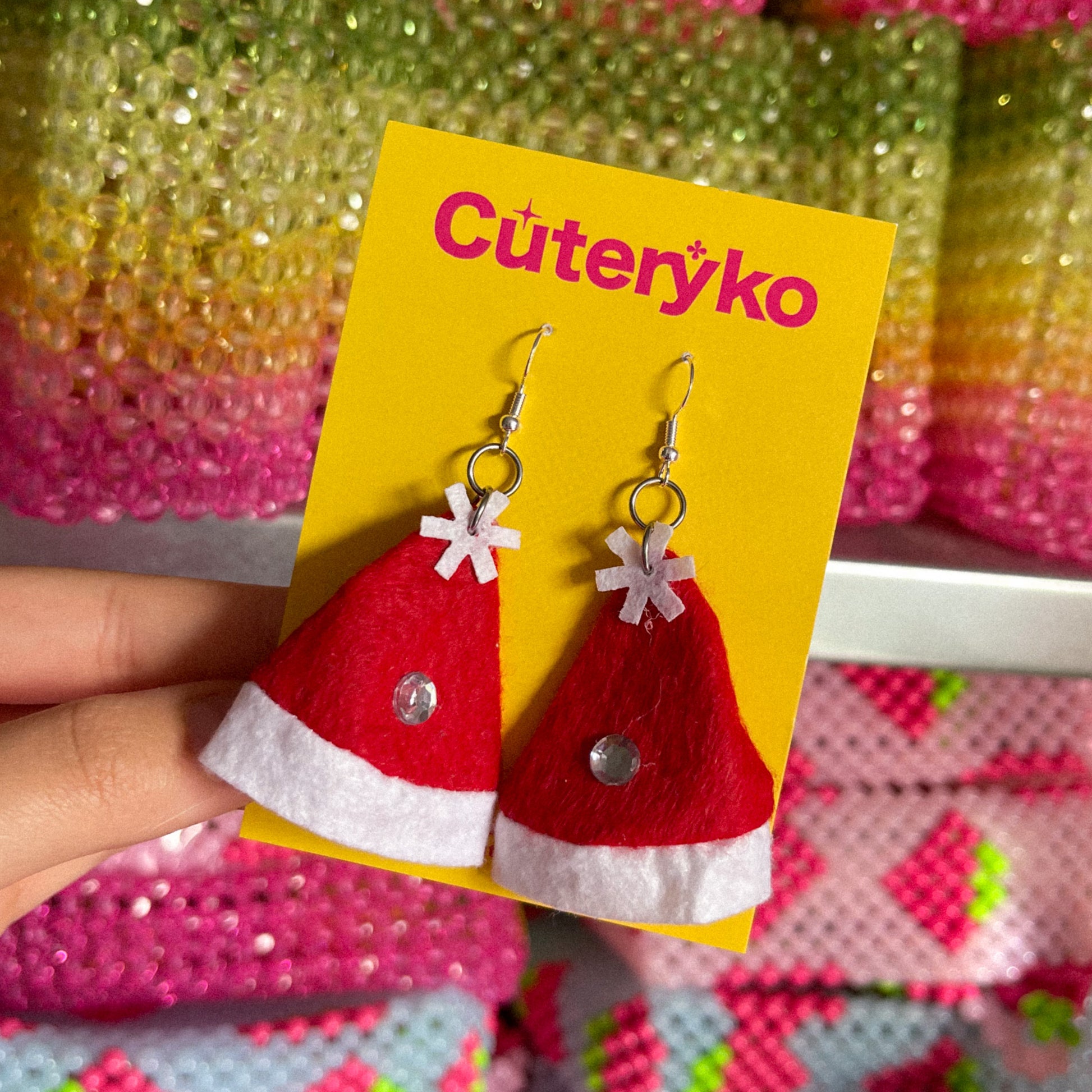 Cute Santa Hat Earrings - Cuteryko