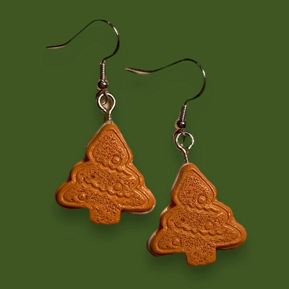 Christmas Tree Cookie Earrings - Cuteryko