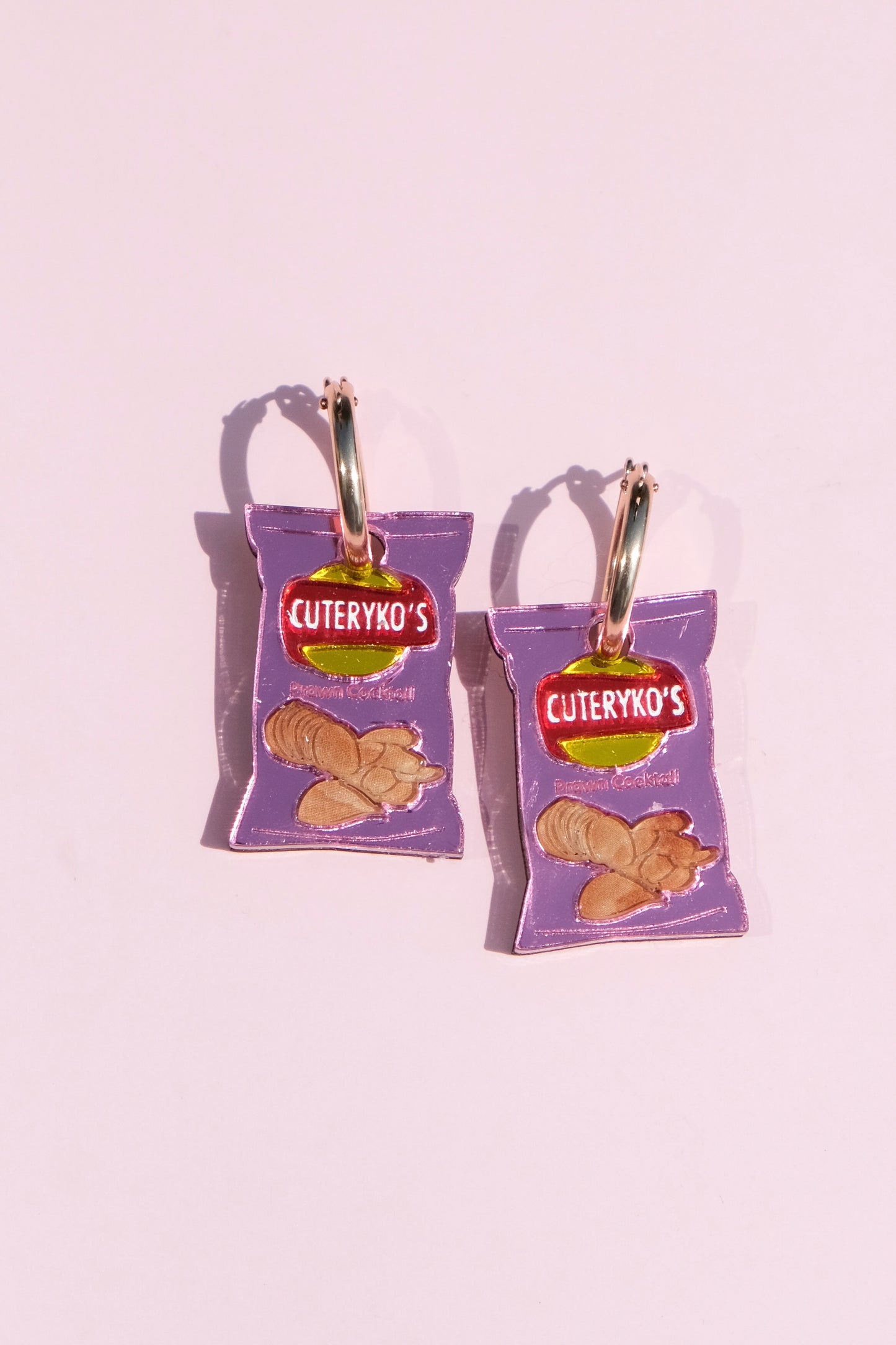 Prawn Cocktail Crisps Hoop Earrings