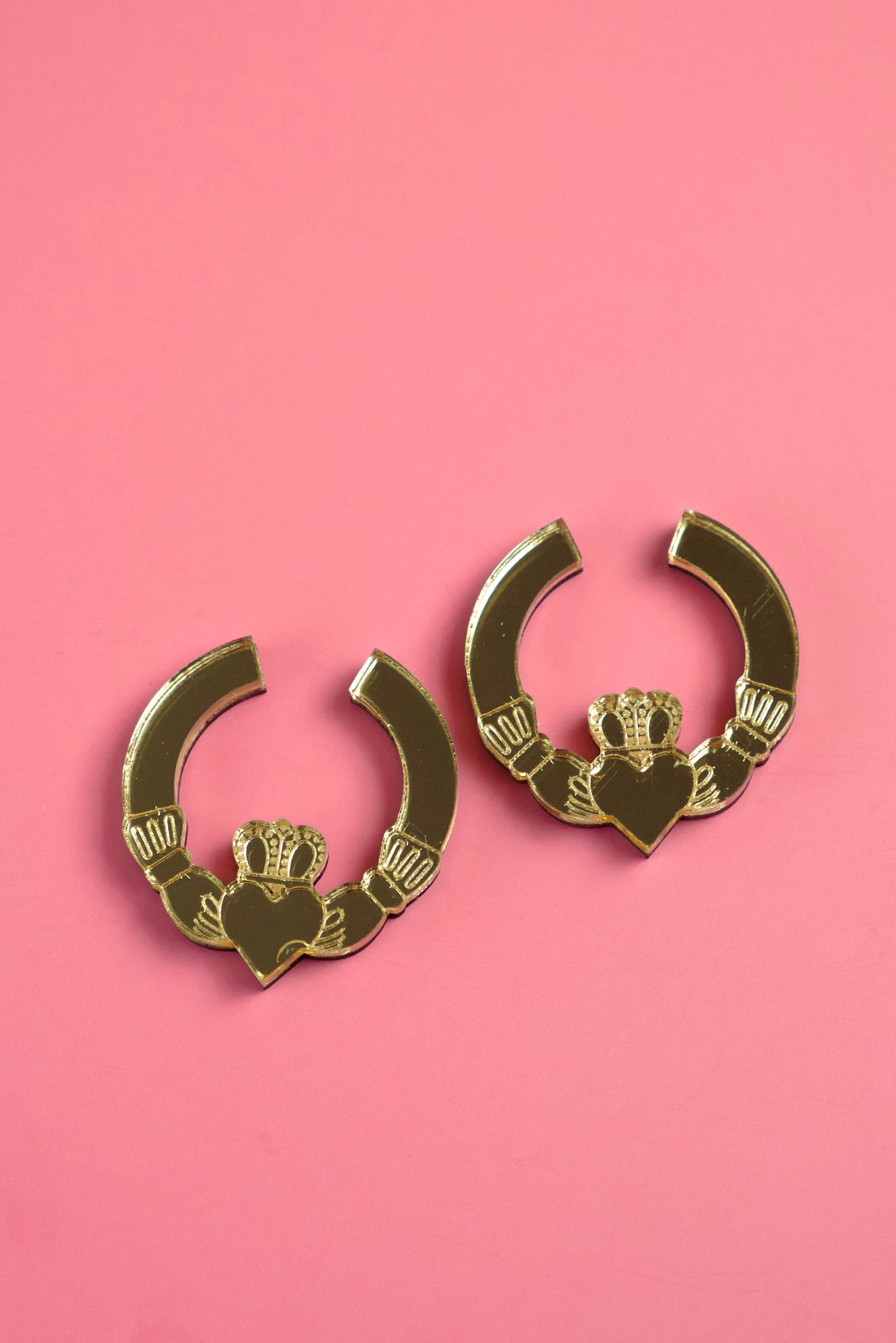 Colourful Mini Claddagh Ring Earrings