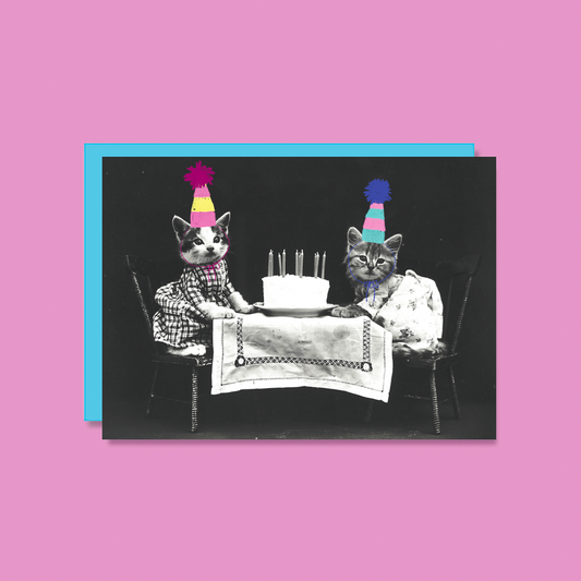Kitten's Birthday - Celebration Card - Cuteryko